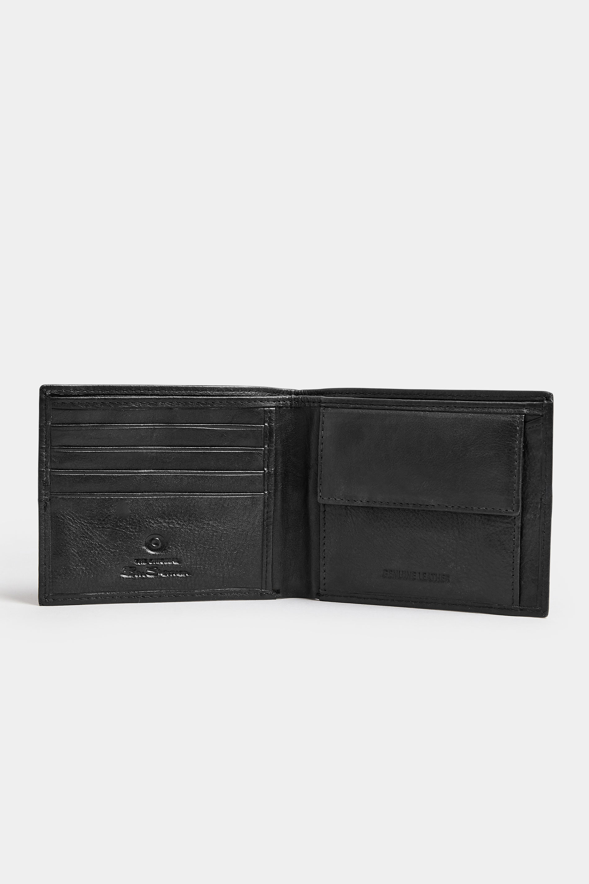 BEN SHERMAN Black Leather 'Freeman' Bi-Fold Wallet | BadRhino 2