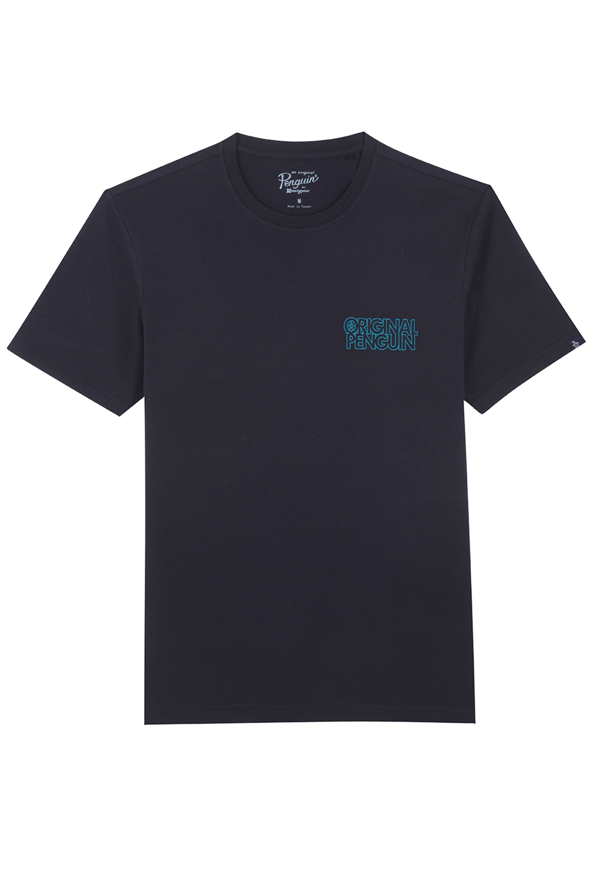 PENGUIN MUNSINGWEAR Navy Blue Printed Logo T-Shirt | BadRhino