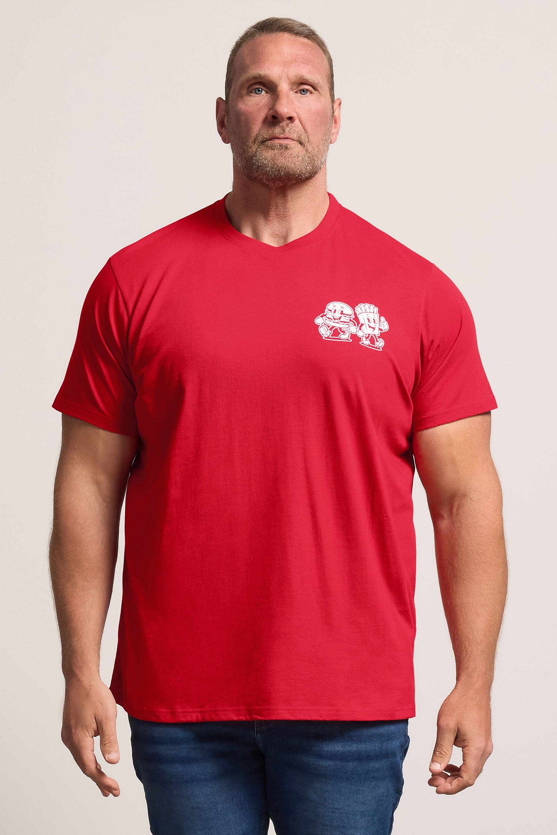 BadRhino Big & Tall Red 'Grill & Chill' T-Shirt | BadRhino 3