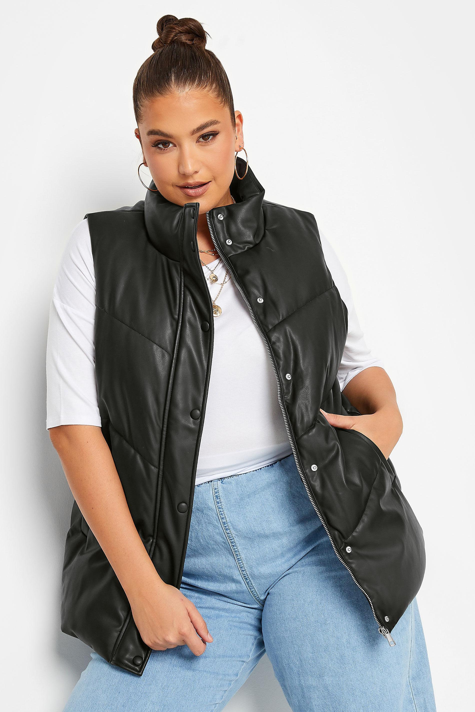 Yours Curve Women's Cropped Gilet