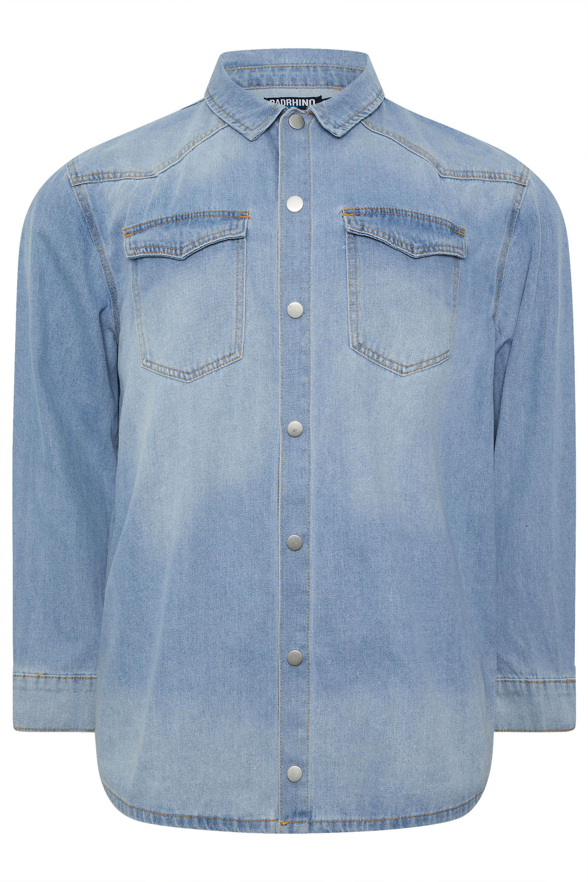 BadRhino Big & Tall Light Blue Denim Shirt | BadRhino 6