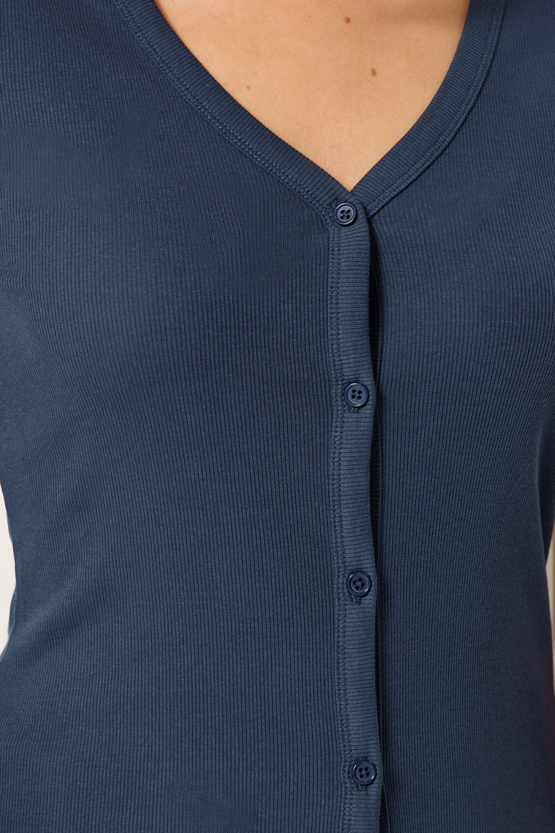 LTS Tall Women's Navy Blue Button T-Shirt | Long Tall Sally 4