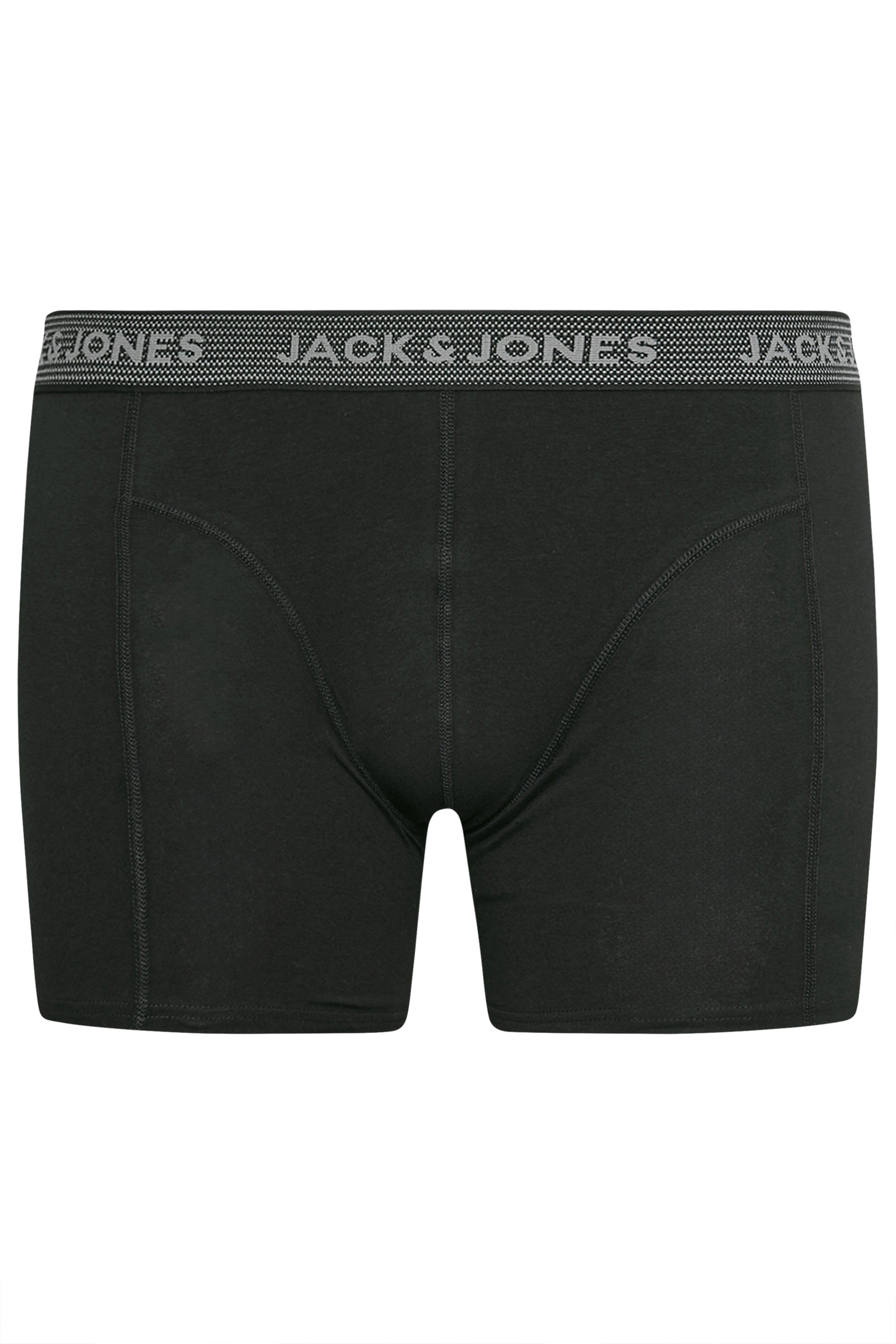 JACK & JONES Big & Tall Grey 3 Pack Boxers | BadRhino 7