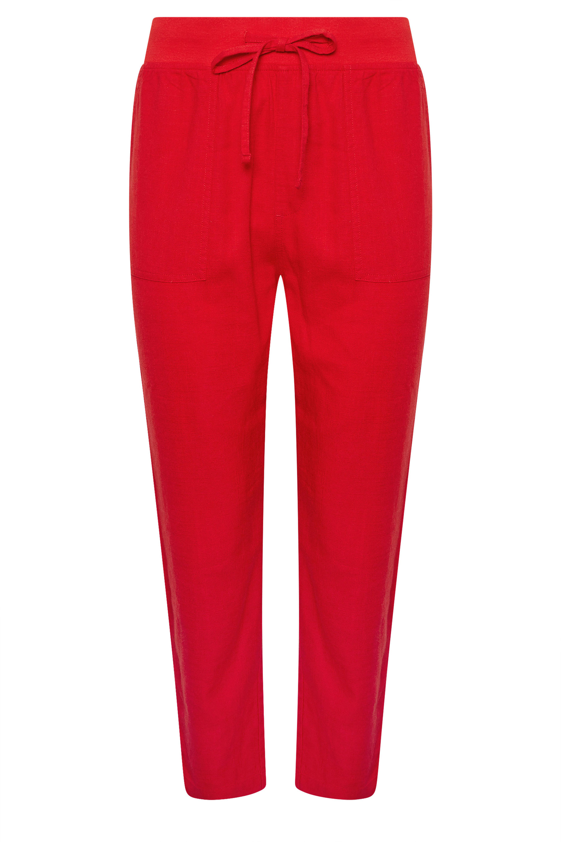 M&Co Red Linen Cropped Trousers | M&Co 6