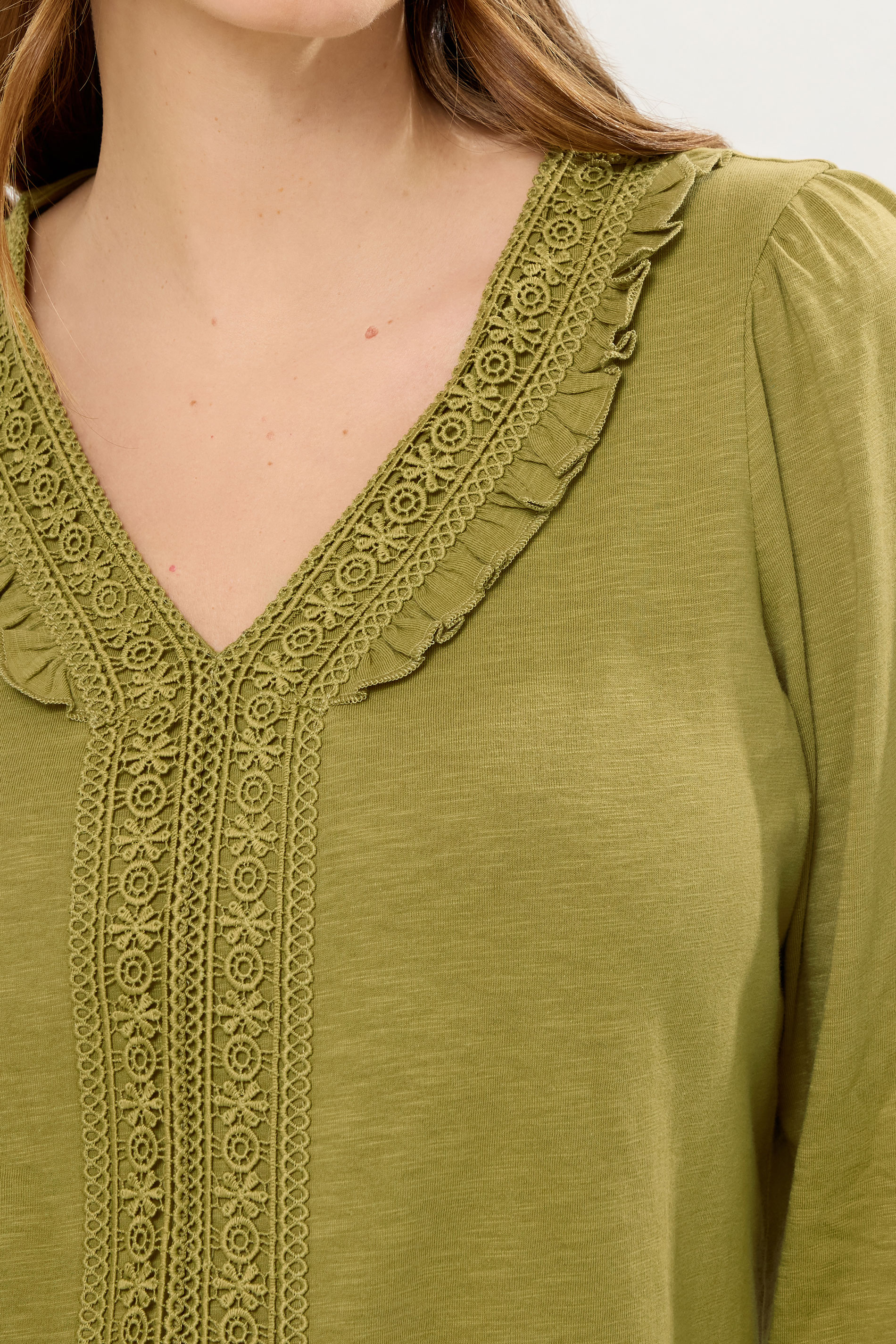 M&Co Green Frill Detail Cotton Blouse | M&Co 4