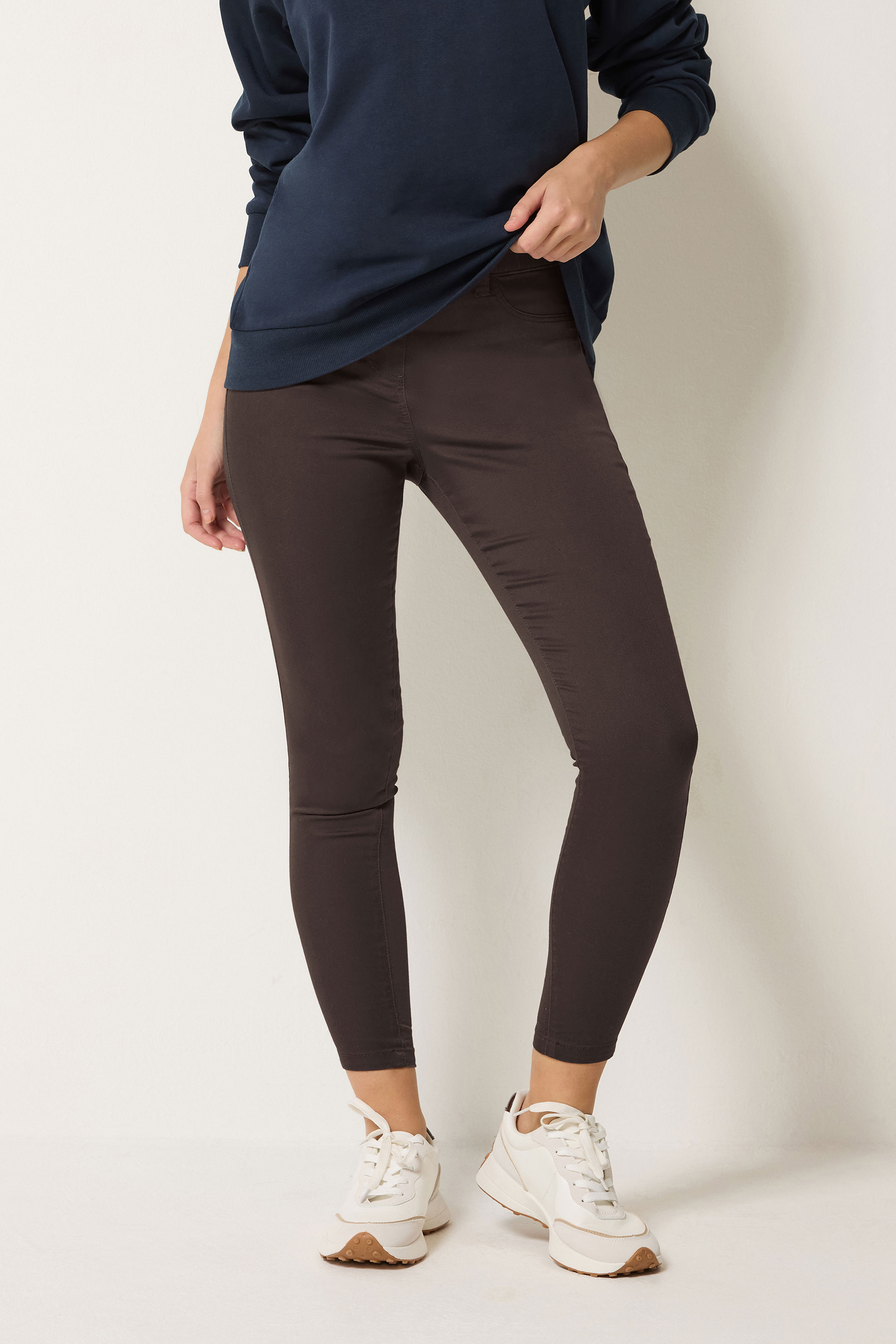 M&Co Chocolate Brown Skinny Jeggings | M&Co 3