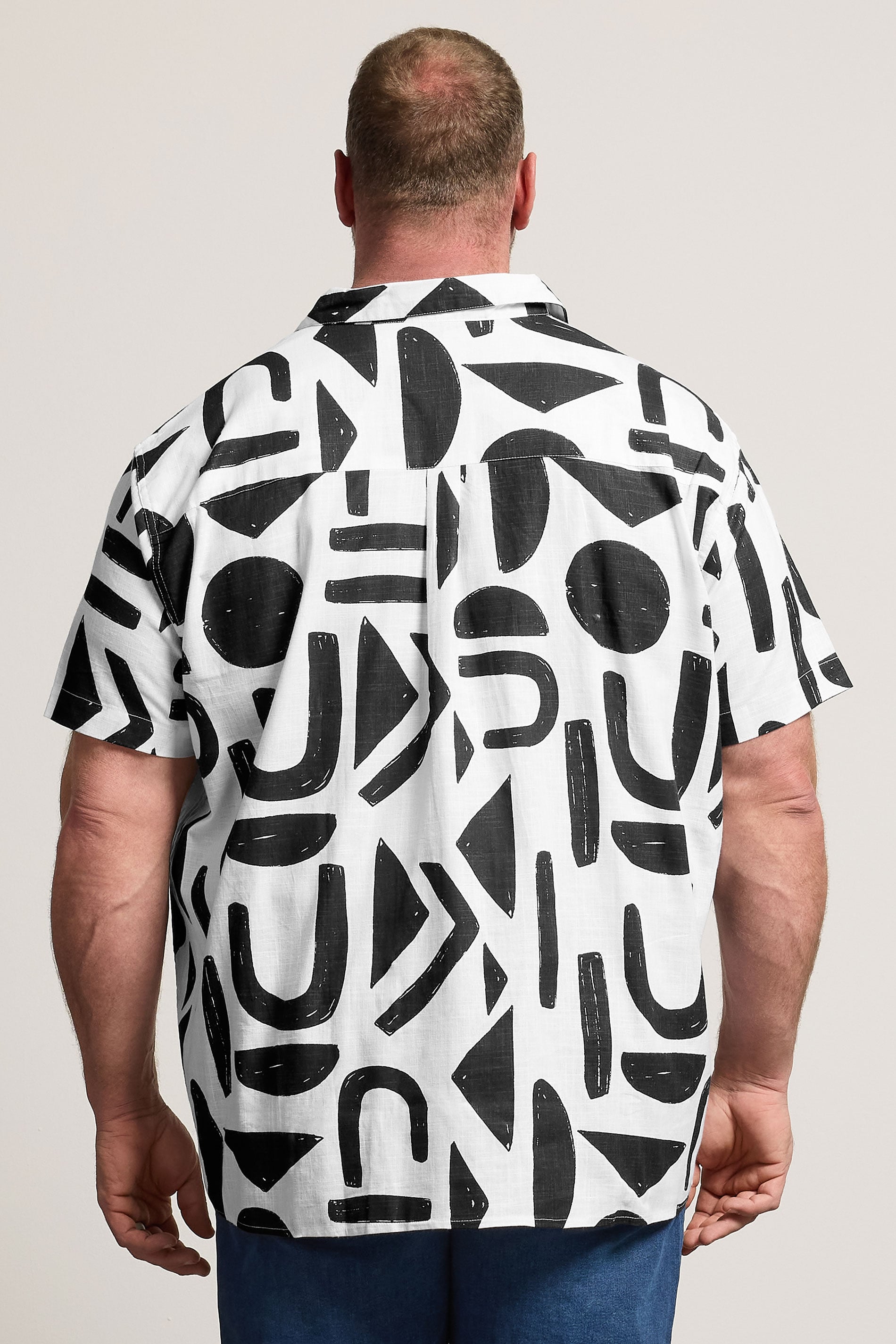 BadRhino Big & Tall Black Abstract Print Shirt | BadRhino 4