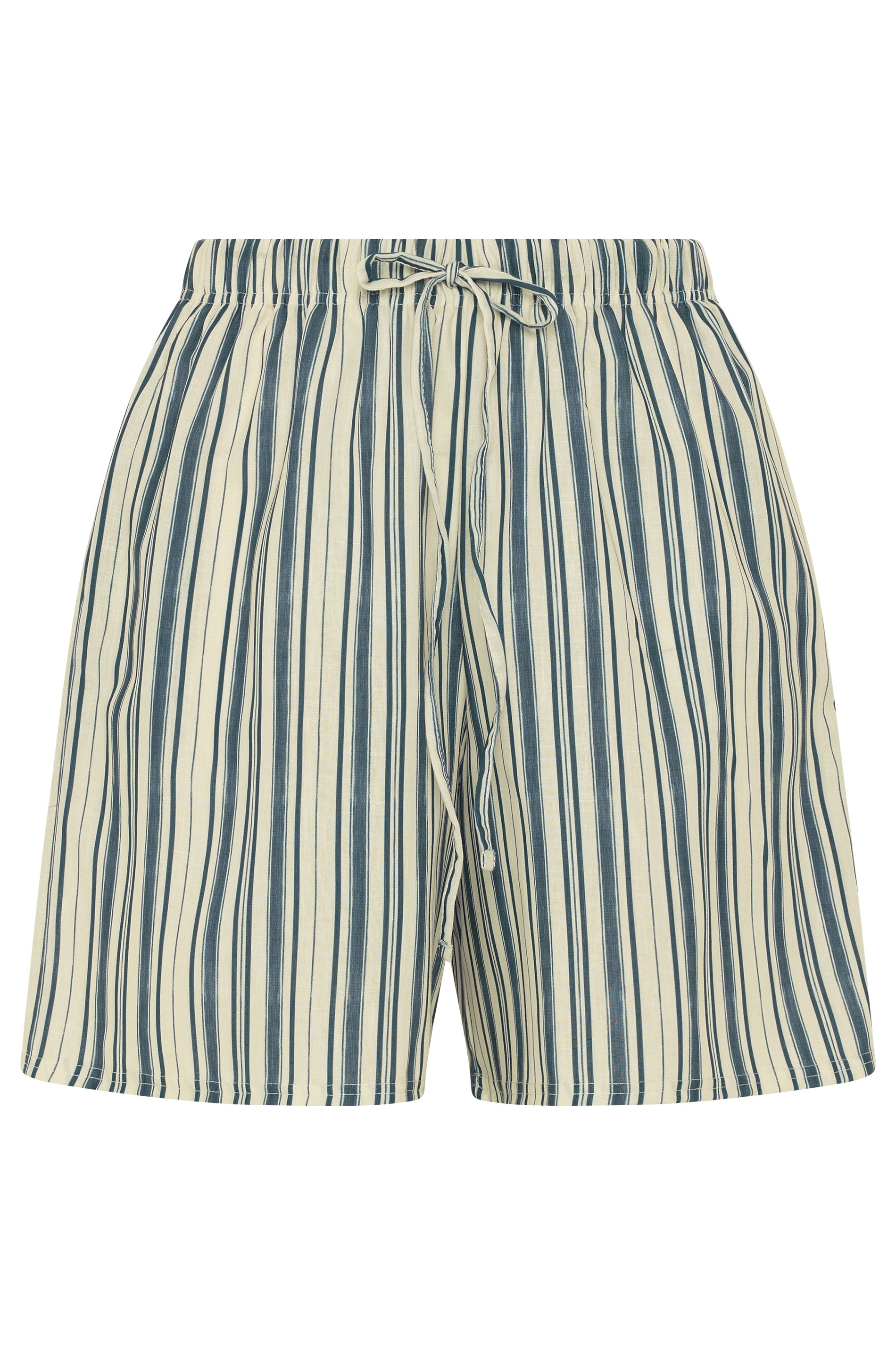 YOURS Plus Size Blue & White Stripe Shorts | Yours Clothing 6