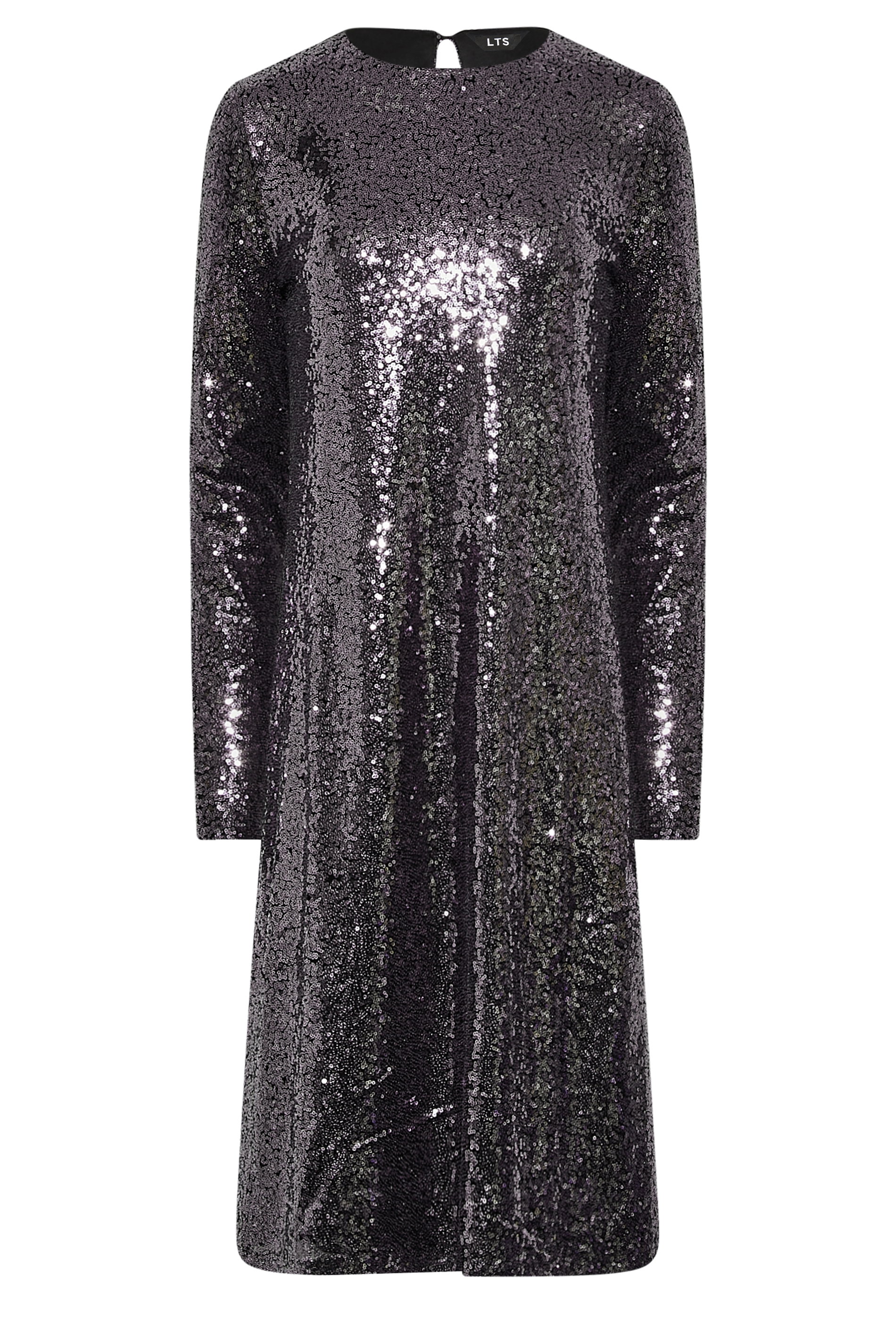 LTS Tall Women's Purple Sequin Shift Dress | Long Tall Sally
