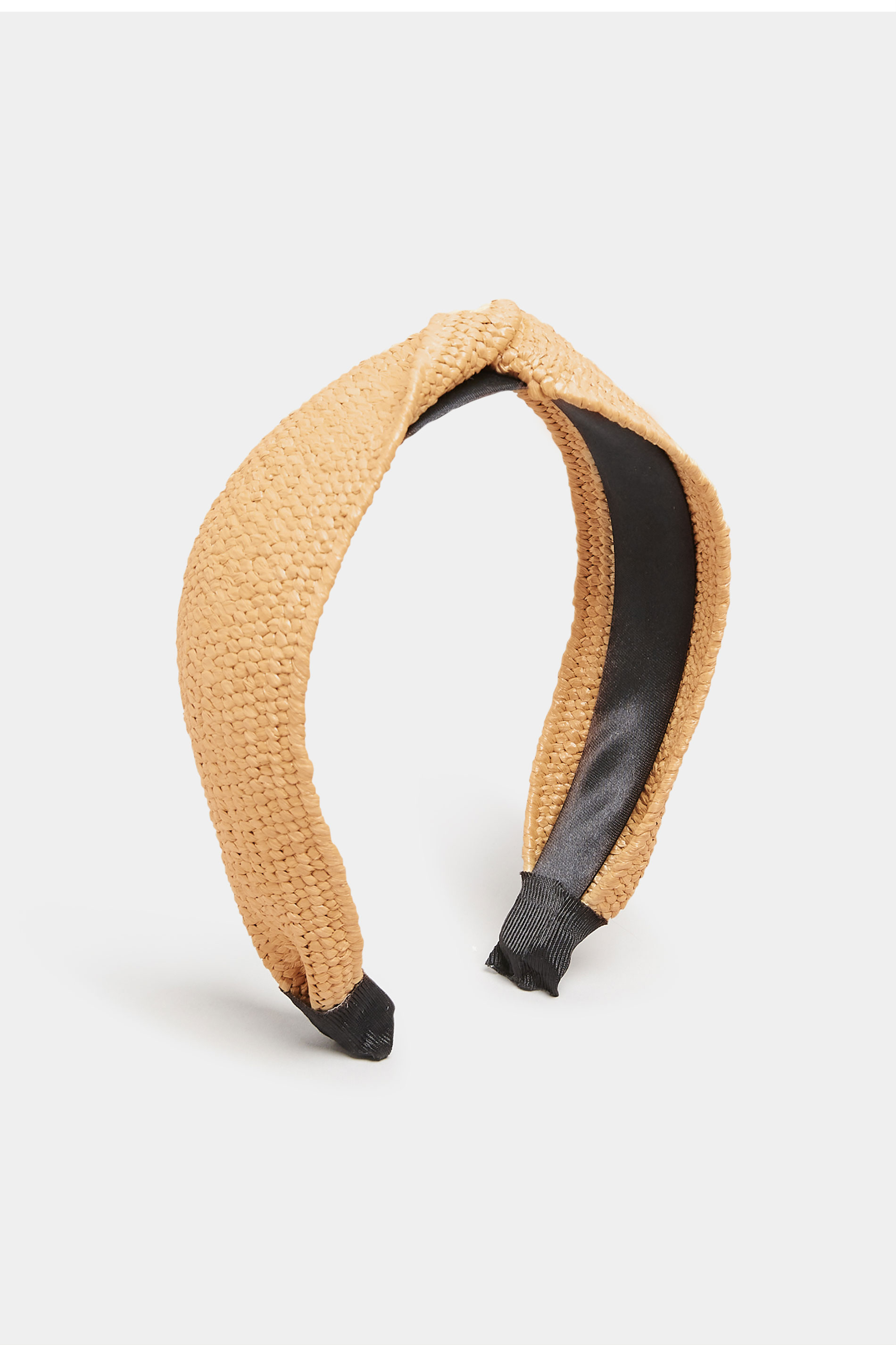 Beige Brown Straw Twist Headband | Yours Clothing  2