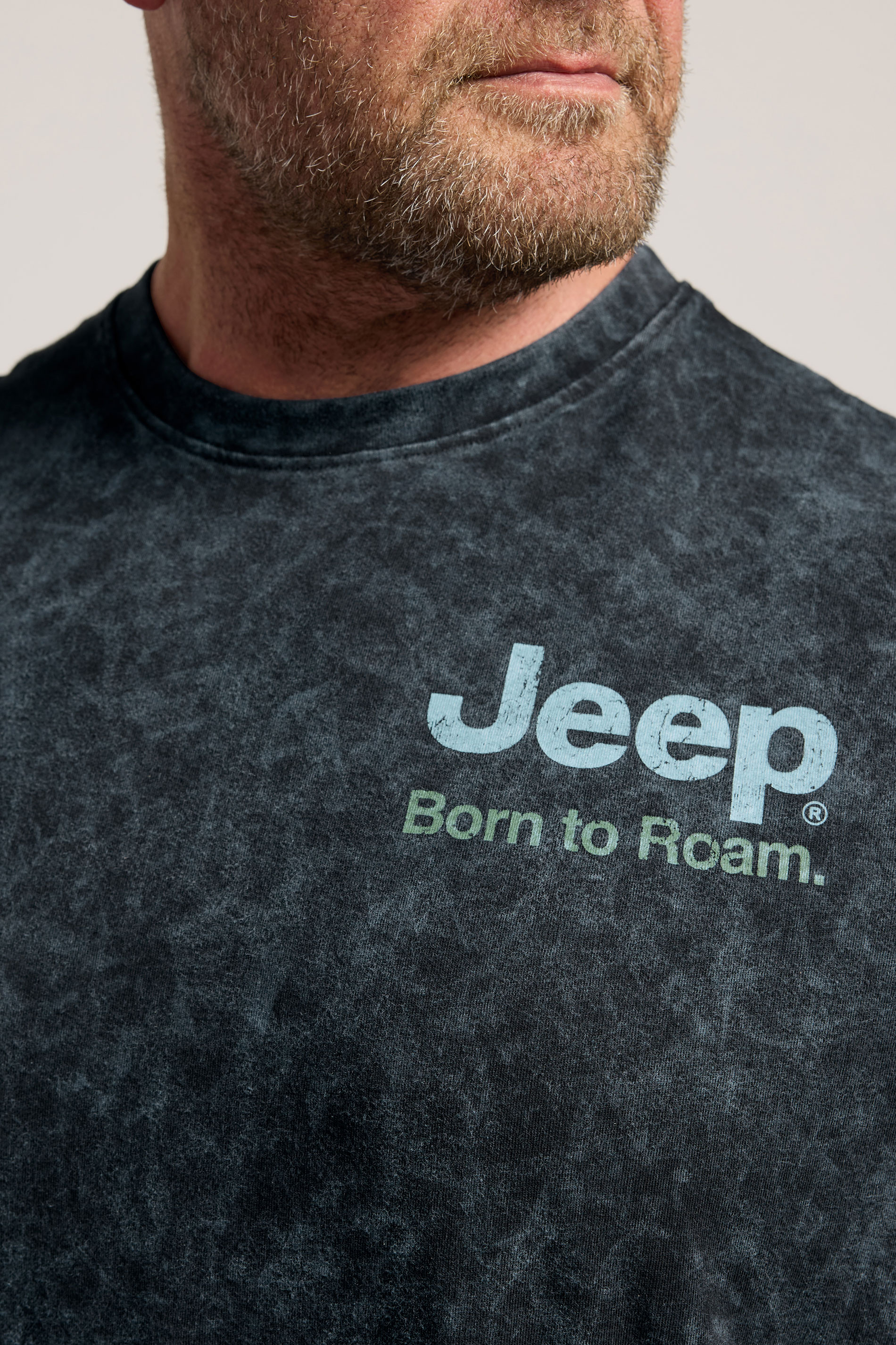 BadRhino Big & Tall Black Acid Wash 'Jeep' Graphic Vest | BadRhino 5