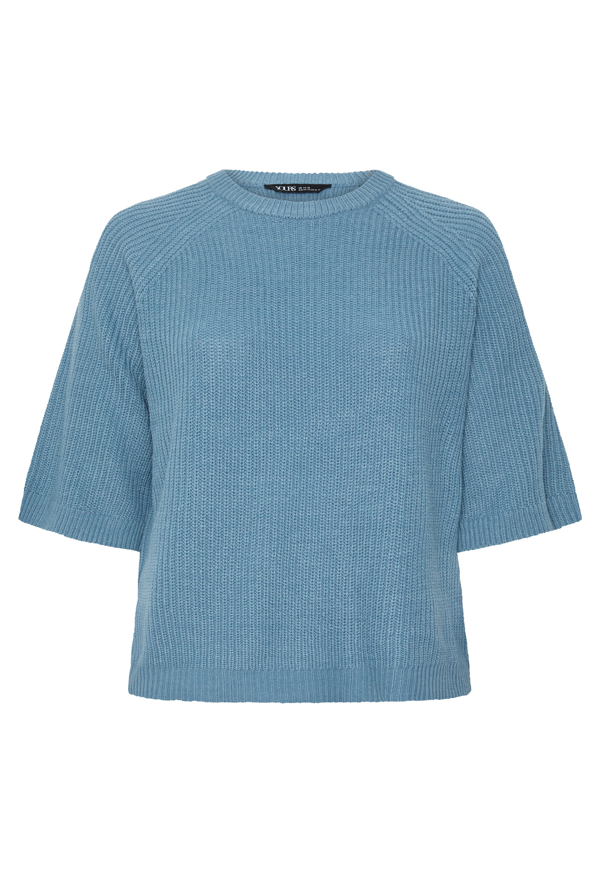 YOURS Plus Size Denim Blue Knitted Jumper | Yours Clothing 6