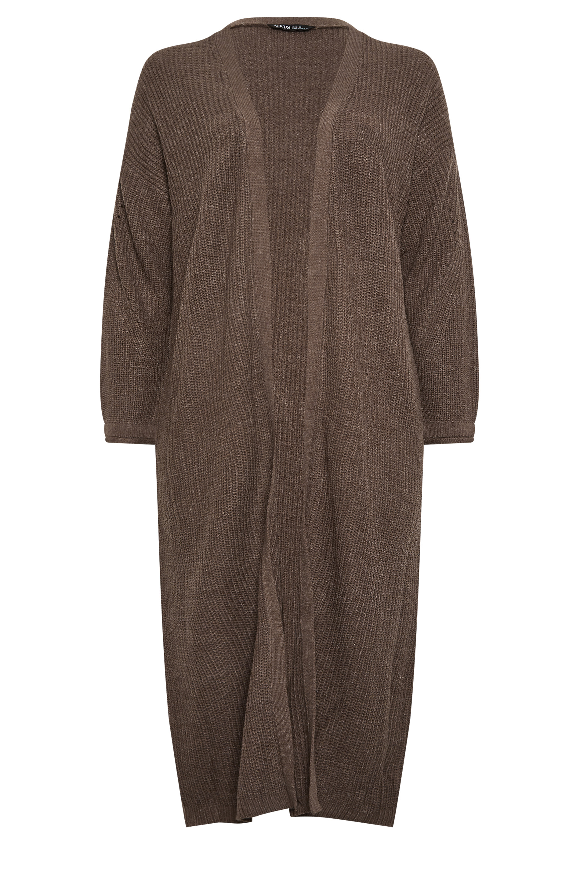 YOURS Plus Size Natural Brown Longline Cardigan | Yours Clothing