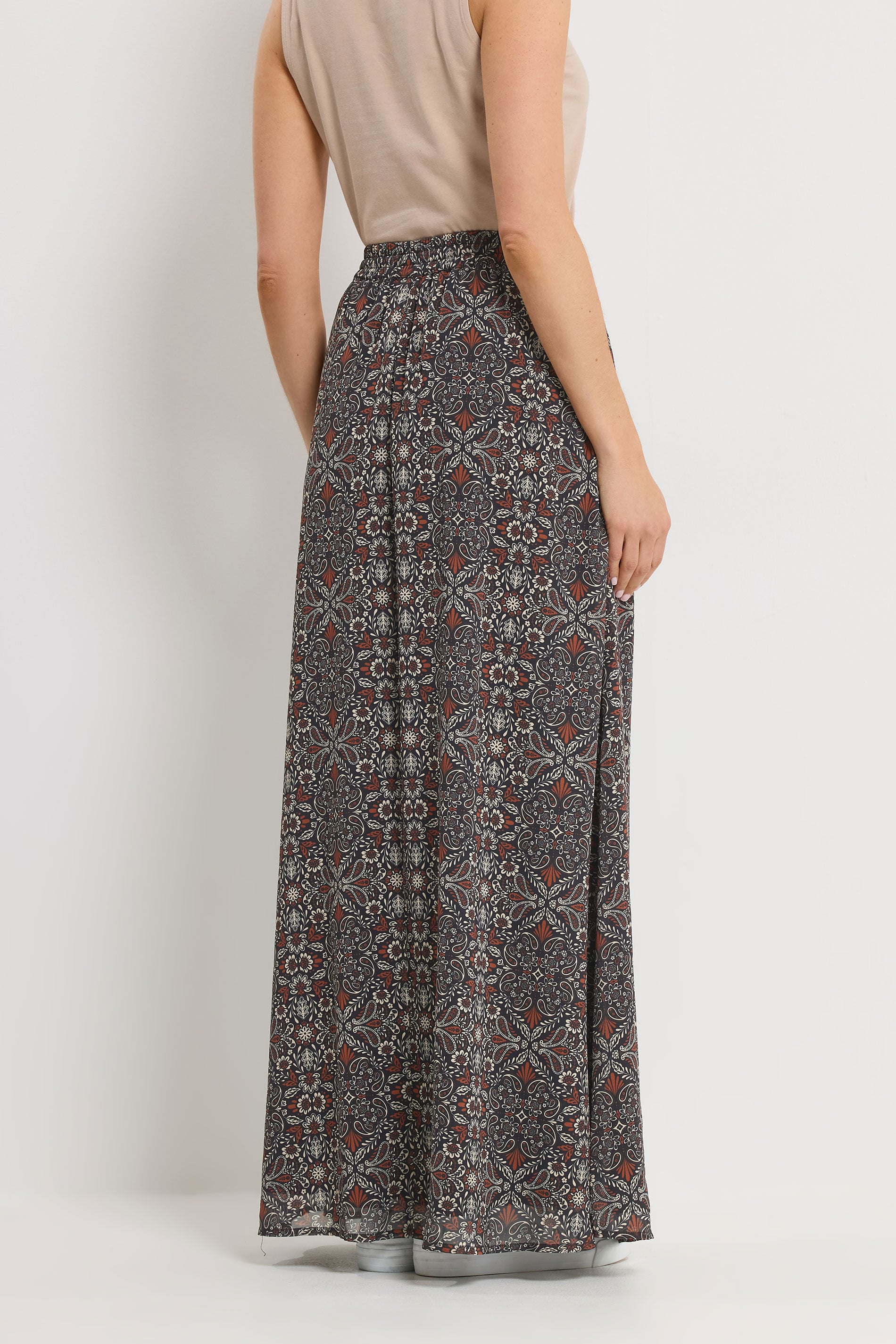 LTS Tall Women's Black Abstract Tie Waist Maxi Skirt | Long Tall Sally 2
