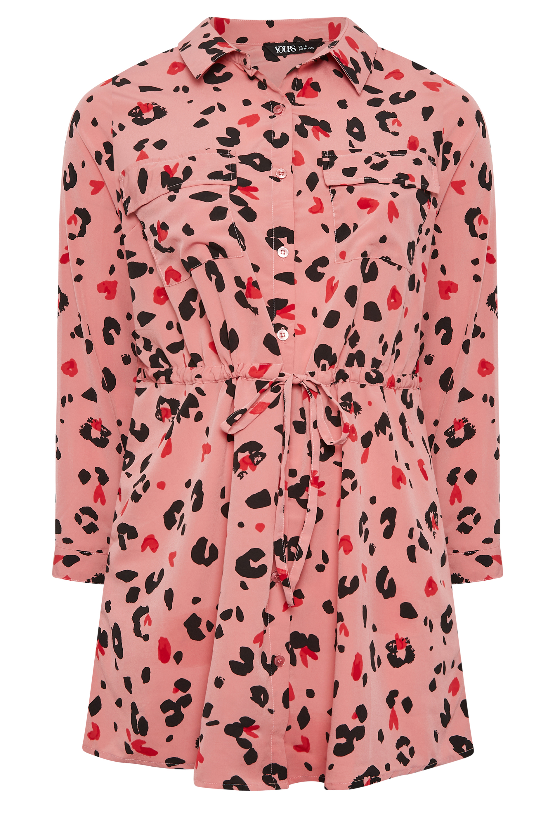 YOURS Curve Black Floral Tunic Shirt