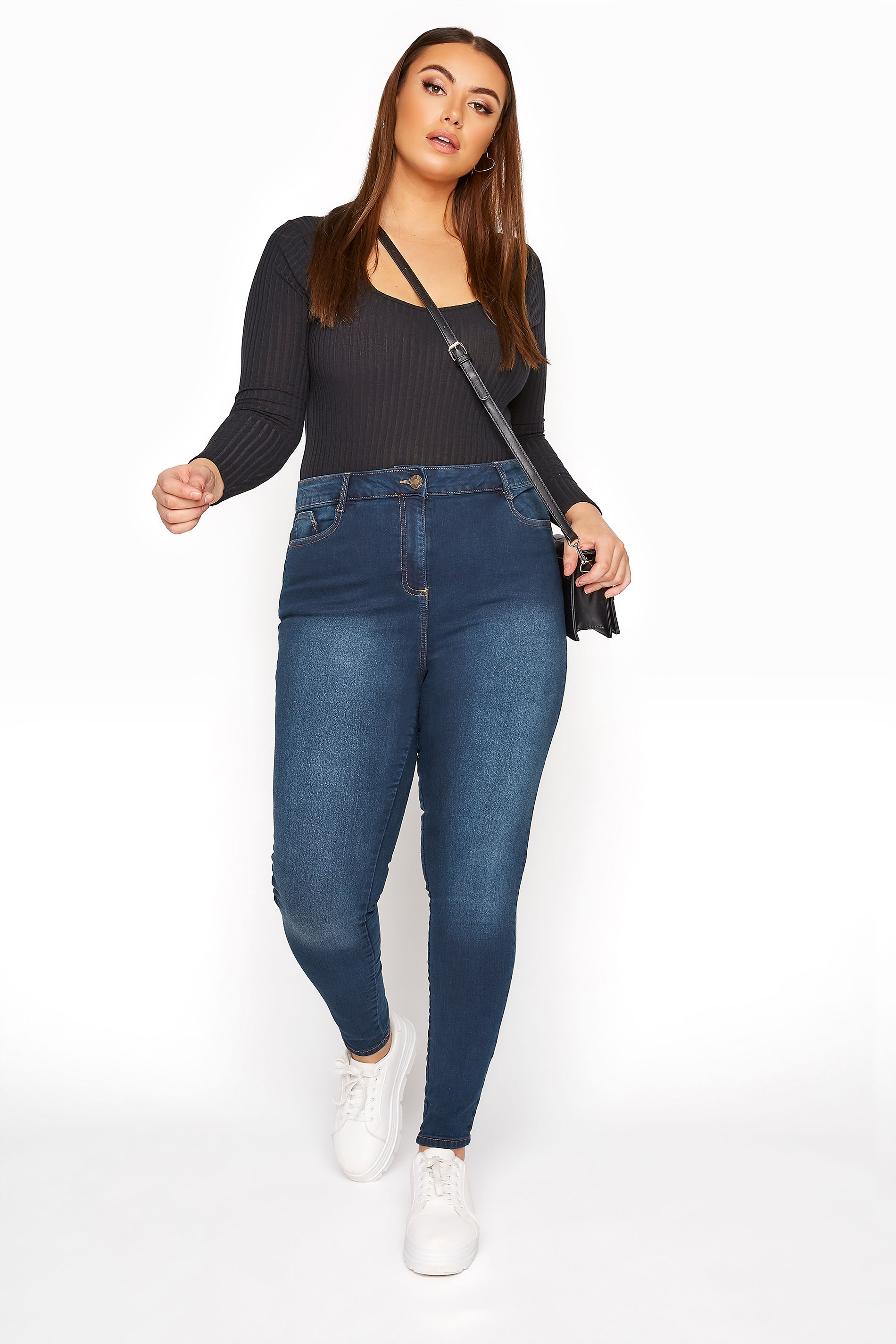 Grande taille  Jeans Grande taille  Skinny Jeans | Jean Coupe Skinny Ultra Extensible Bleu Indigo - TN84746
