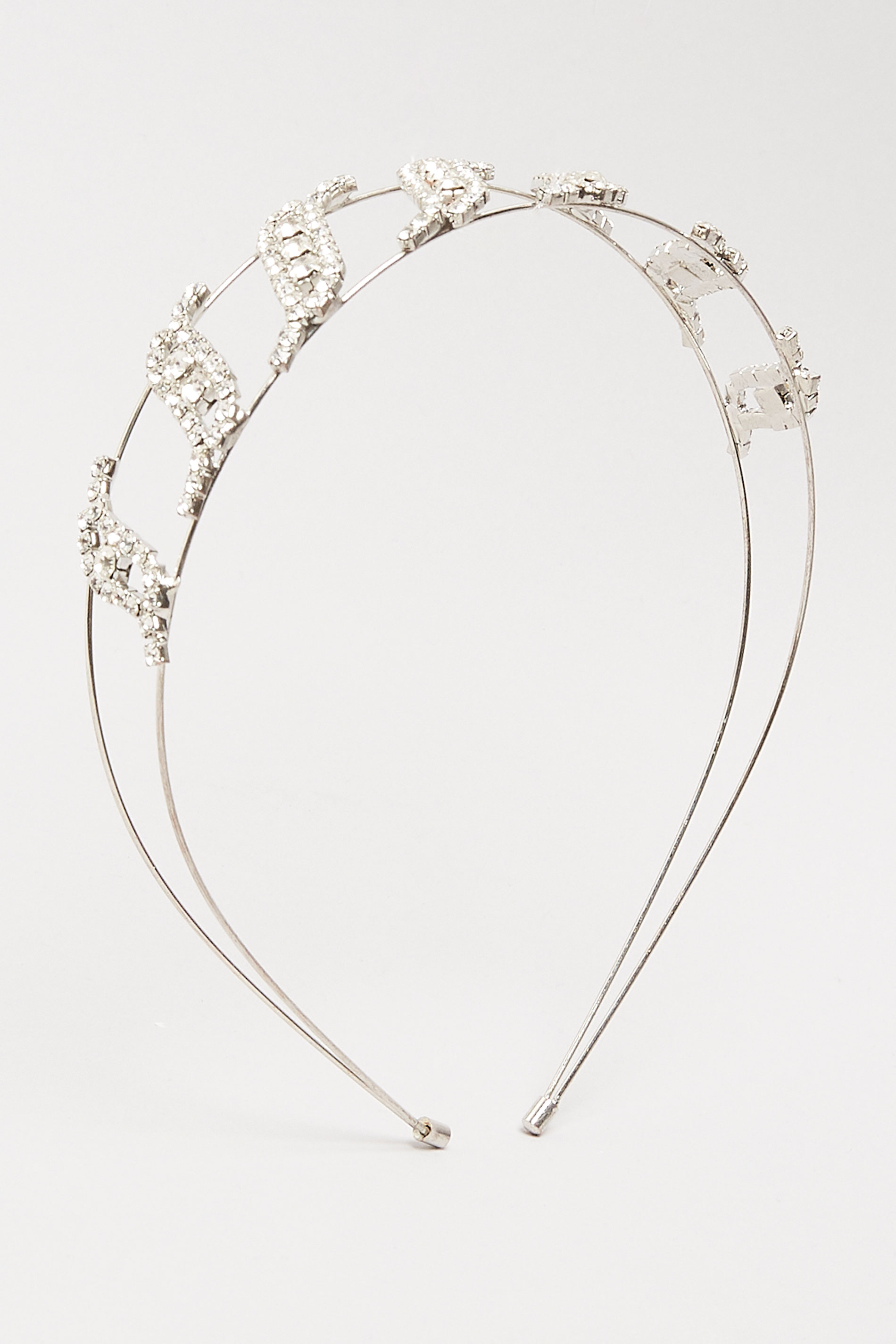 Silver Tone Diamante Double Headband_A.jpg