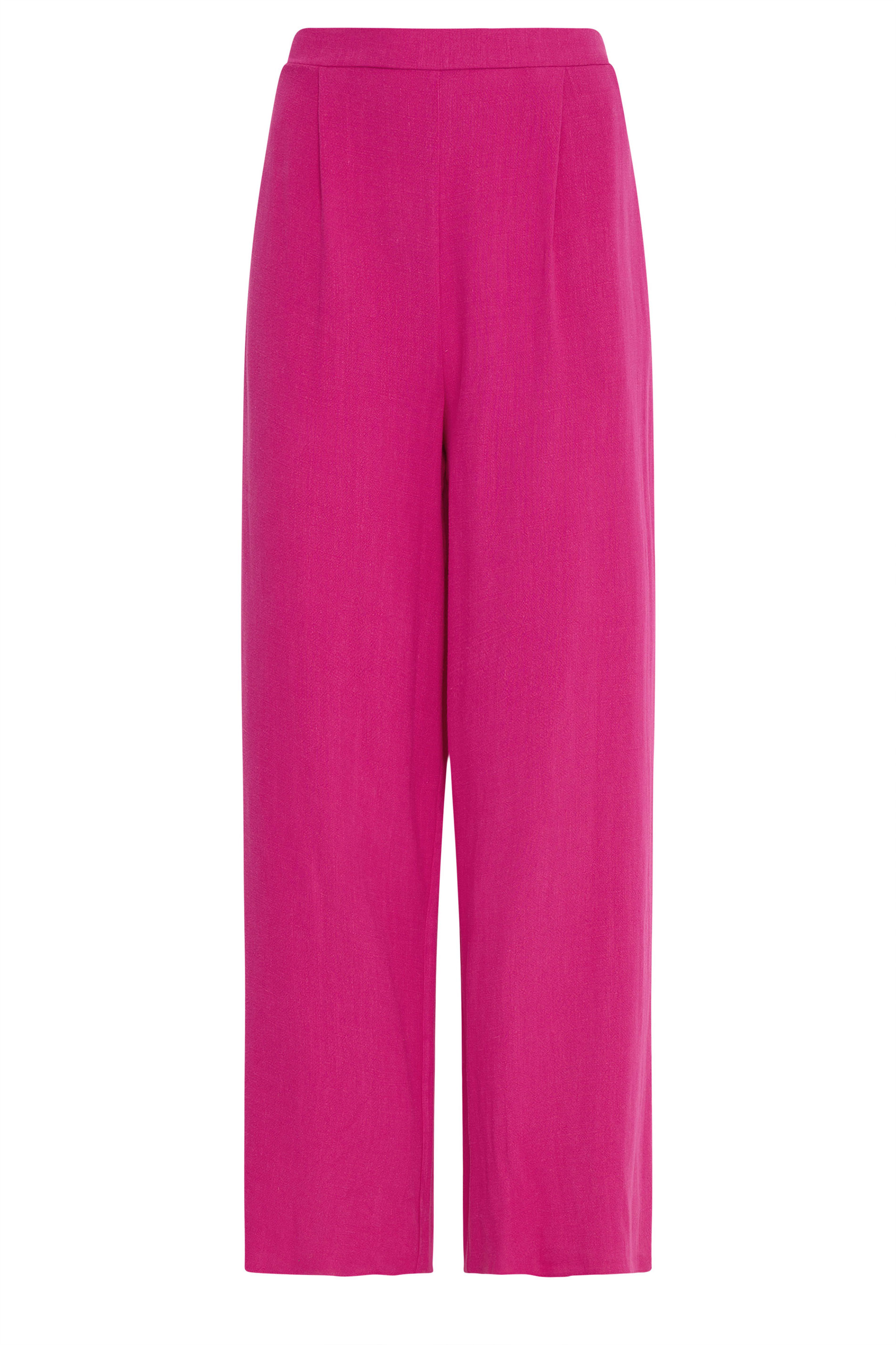 M&Co Pink Linen Wide Leg Trousers | M&Co  5