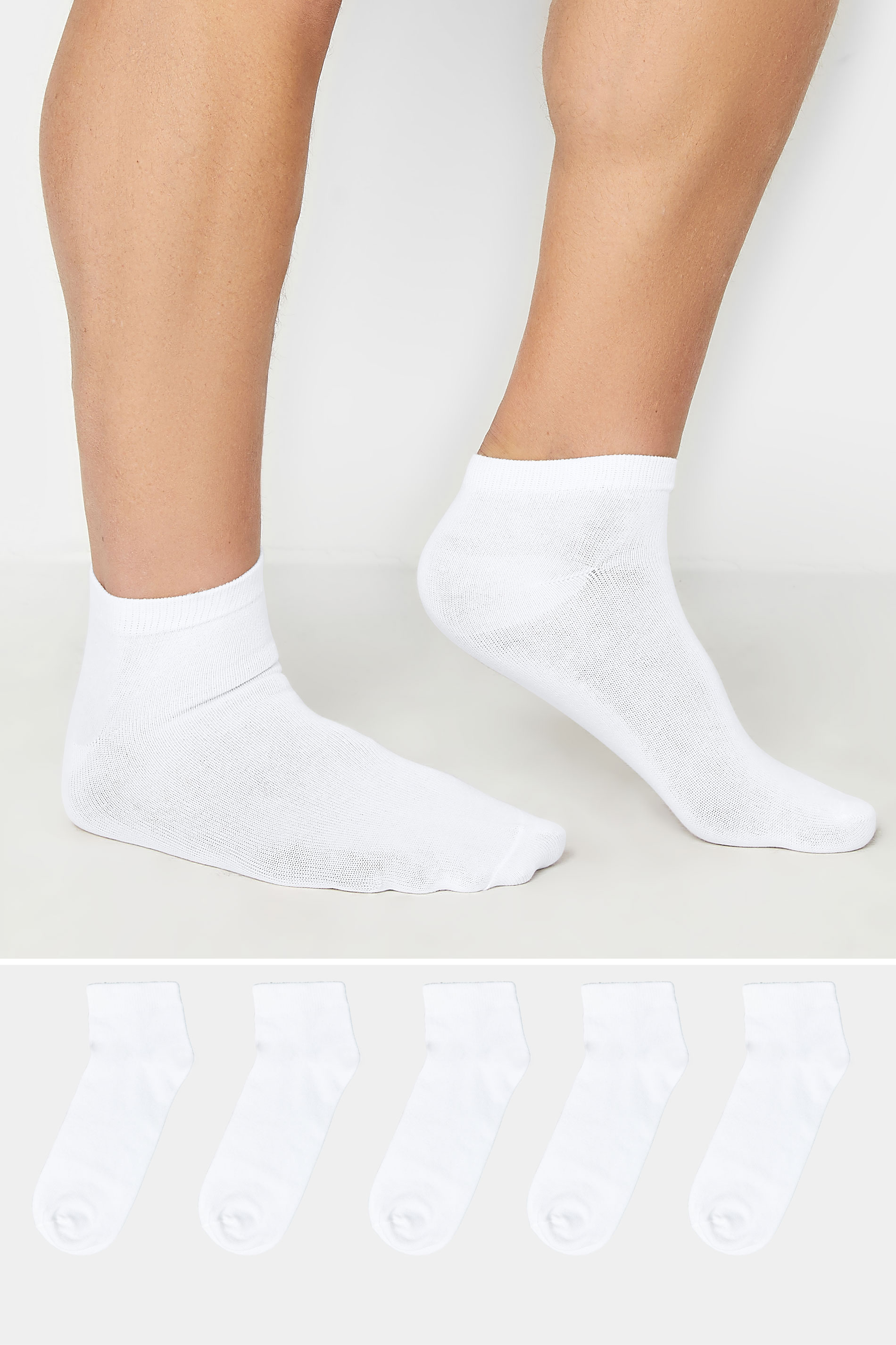 BadRhino White 5 Pack Trainer Socks | BadRhino 1