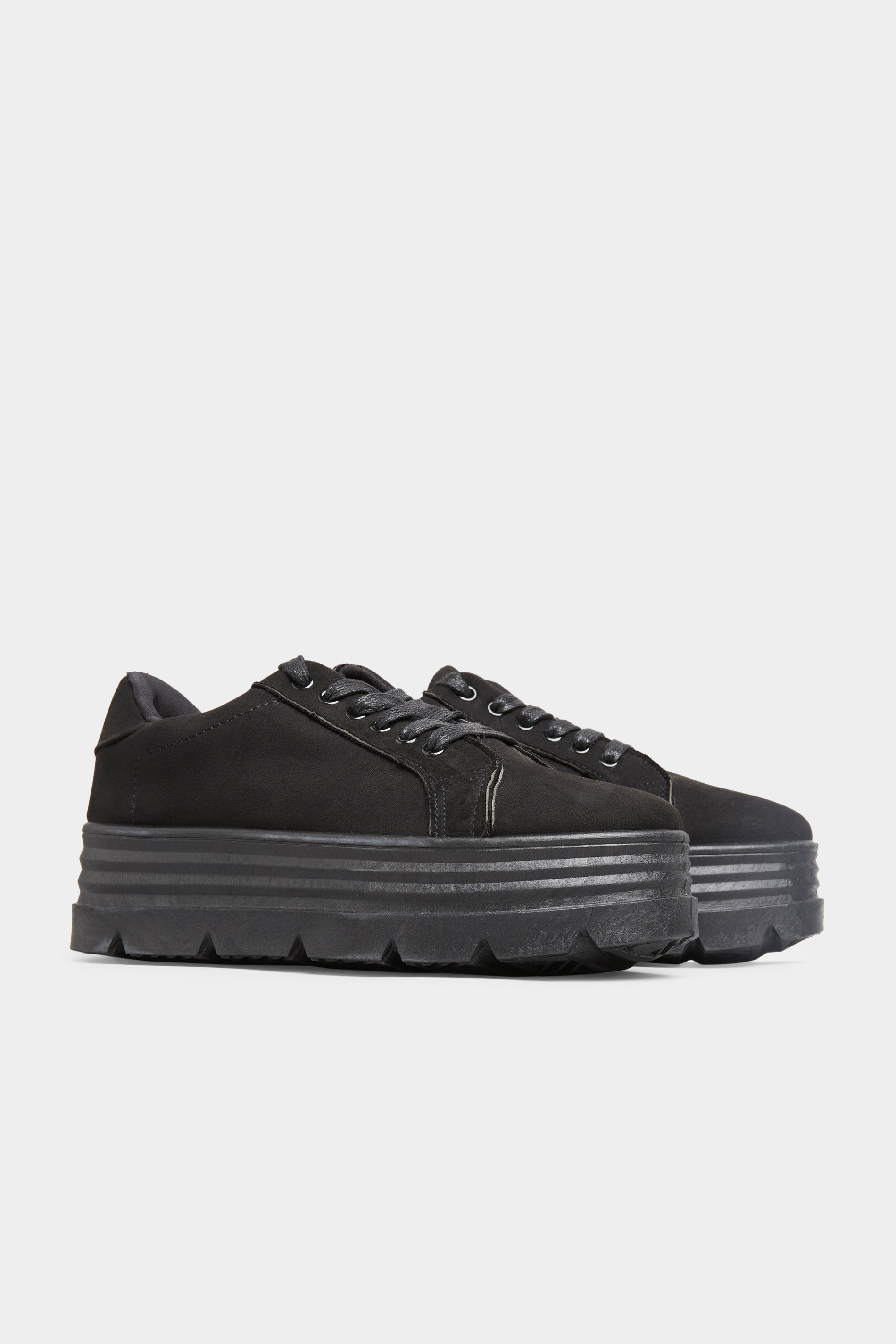 LIMITED COLLECTION Black Platform Chunky Trainers In Regular Fit | Long ...