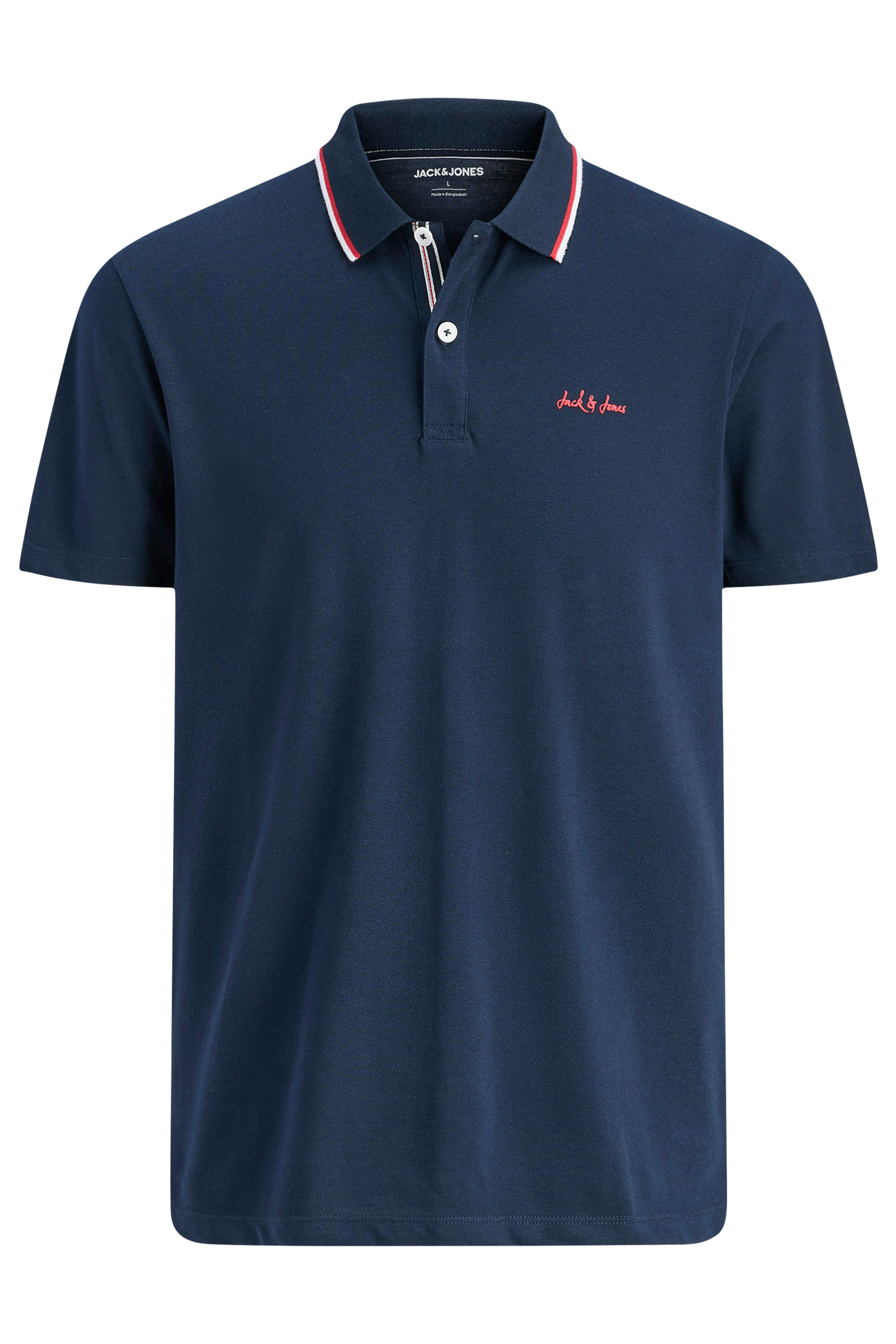 JACK & JONES Big & Tall Navy Blue Polo Shirt | BadRhino 2