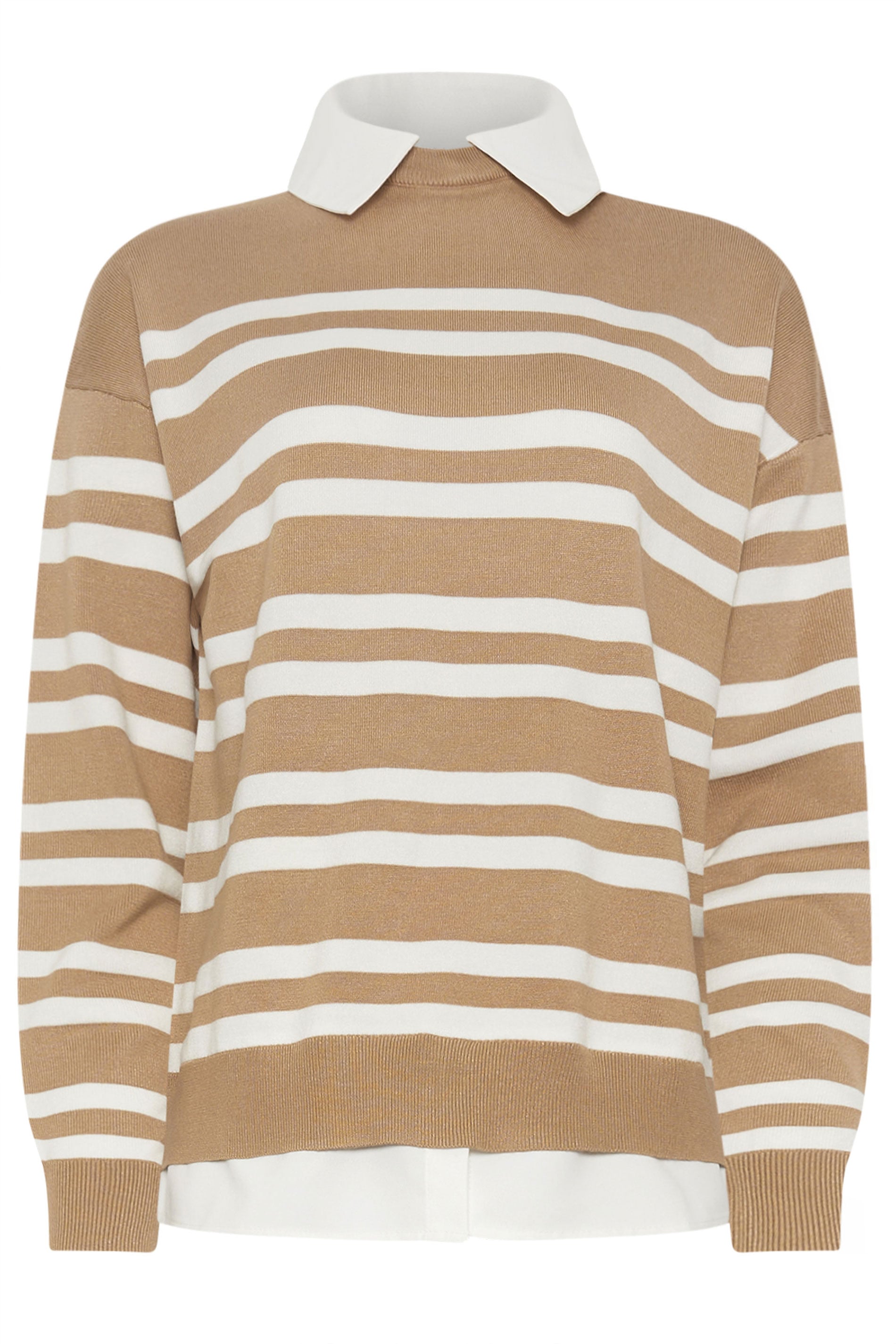 LTS Tall Women's Natural Brown Stripe 2-In-1 Jumper | Long Tall Sally  5