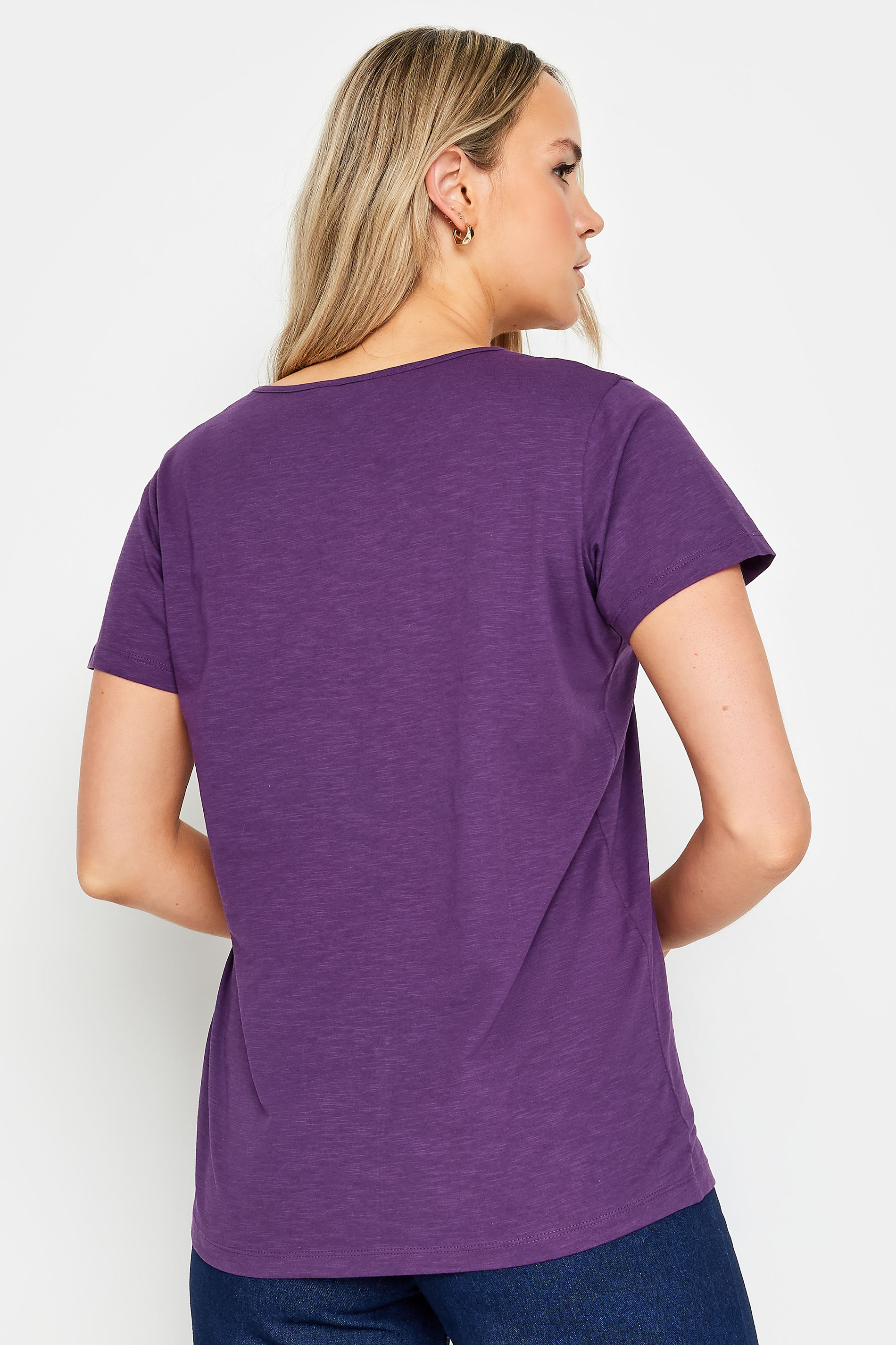 LTS Tall Womens Purple V-Neck T-Shirt | Long Tall Sally 3