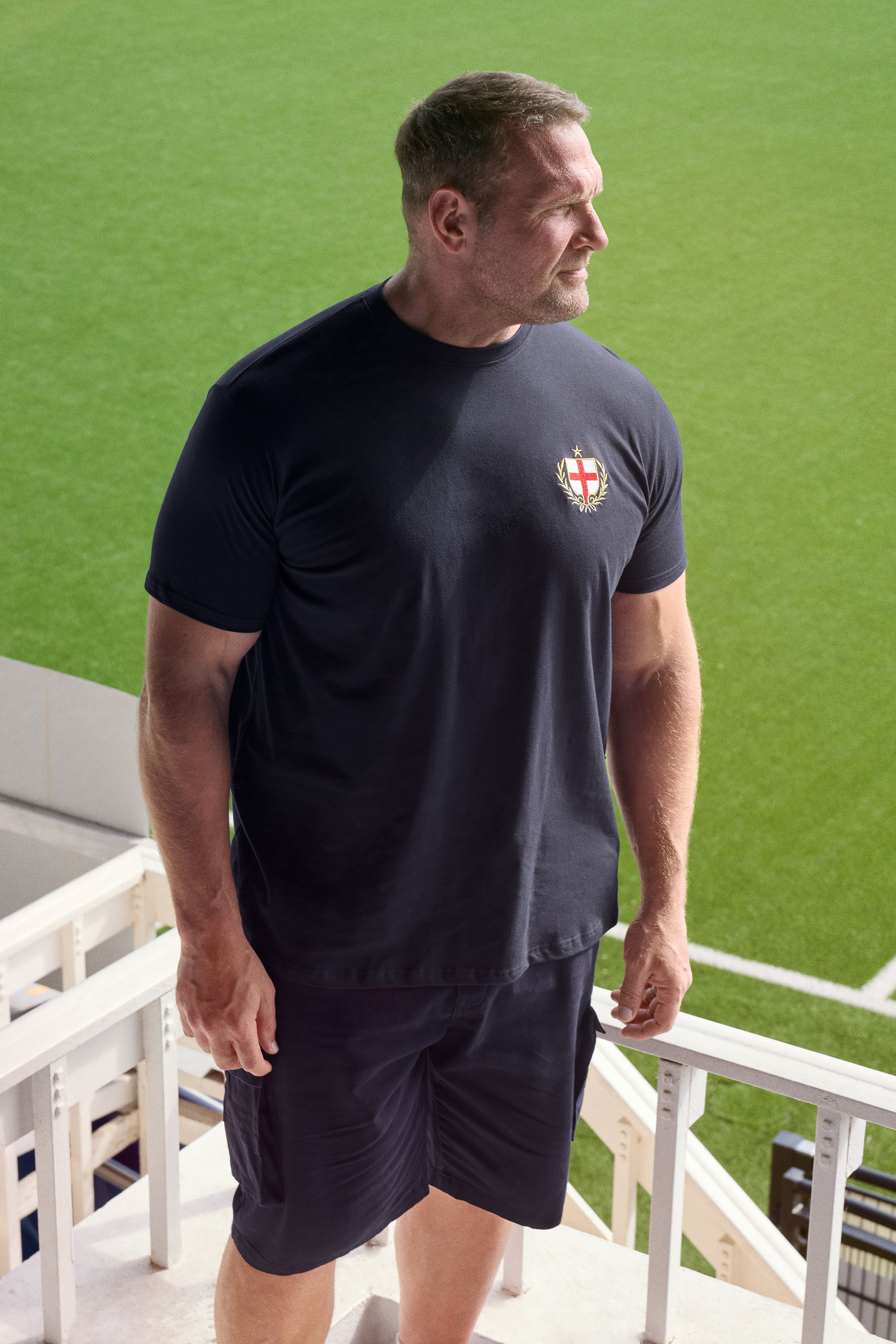 BadRhino Big & Tall Navy Blue England Crest T-Shirt | BadRhino 1