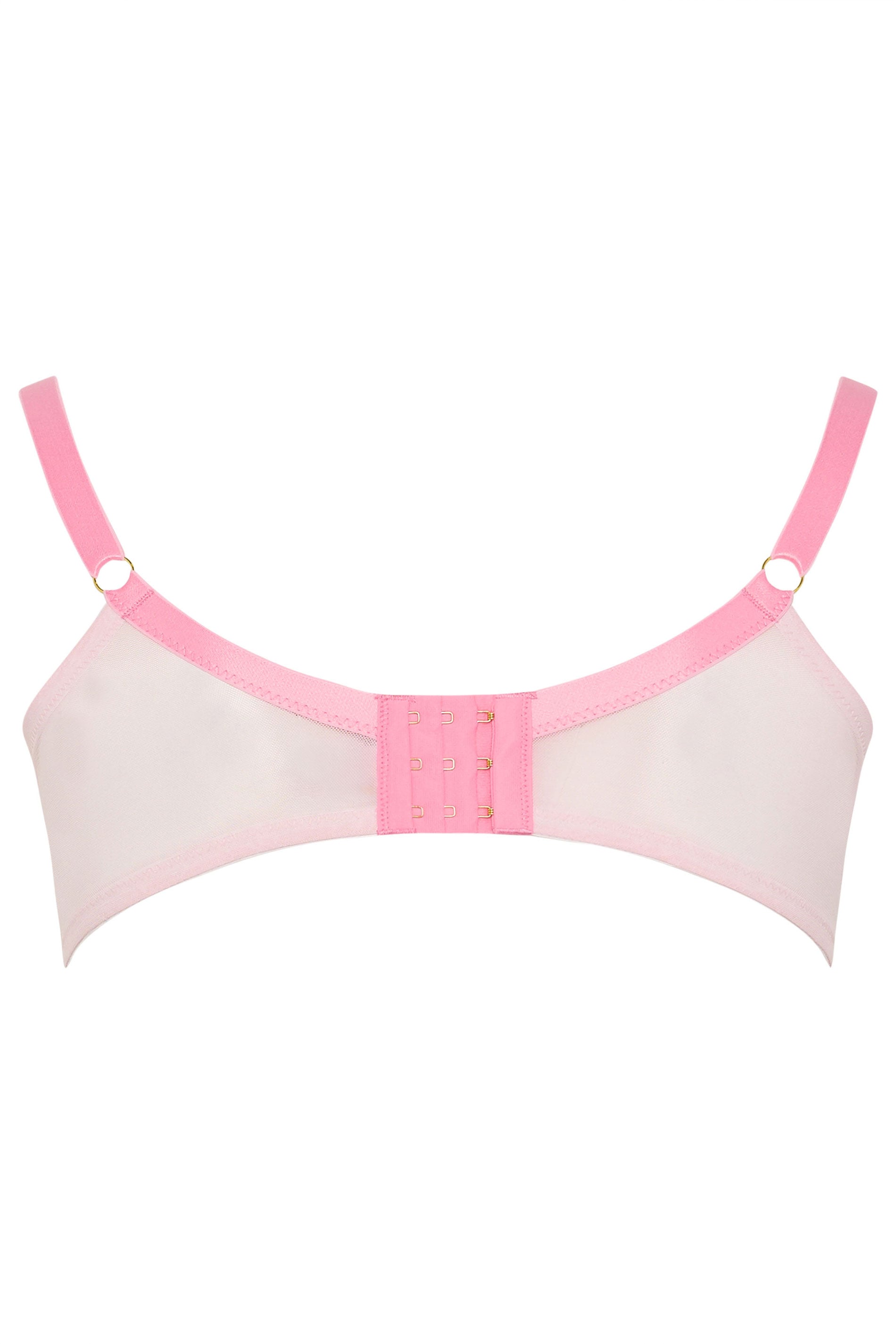 YOURS Plus Size Pink Lace Underwired Non Padded Bra | Yours Clothing 6