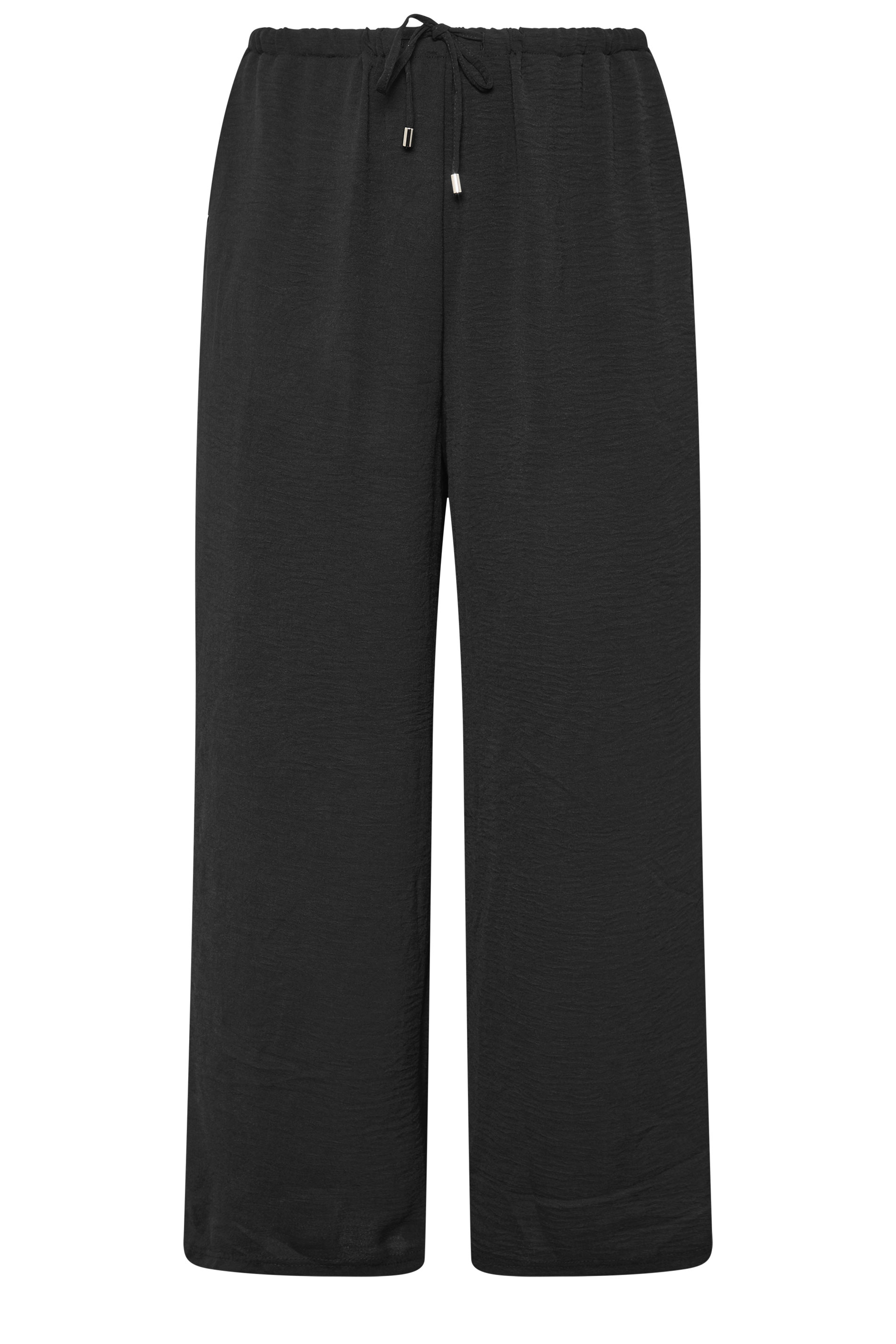 EVANS Plus Size 2 Pack Black & Navy Wide Leg Trousers | Evans 9