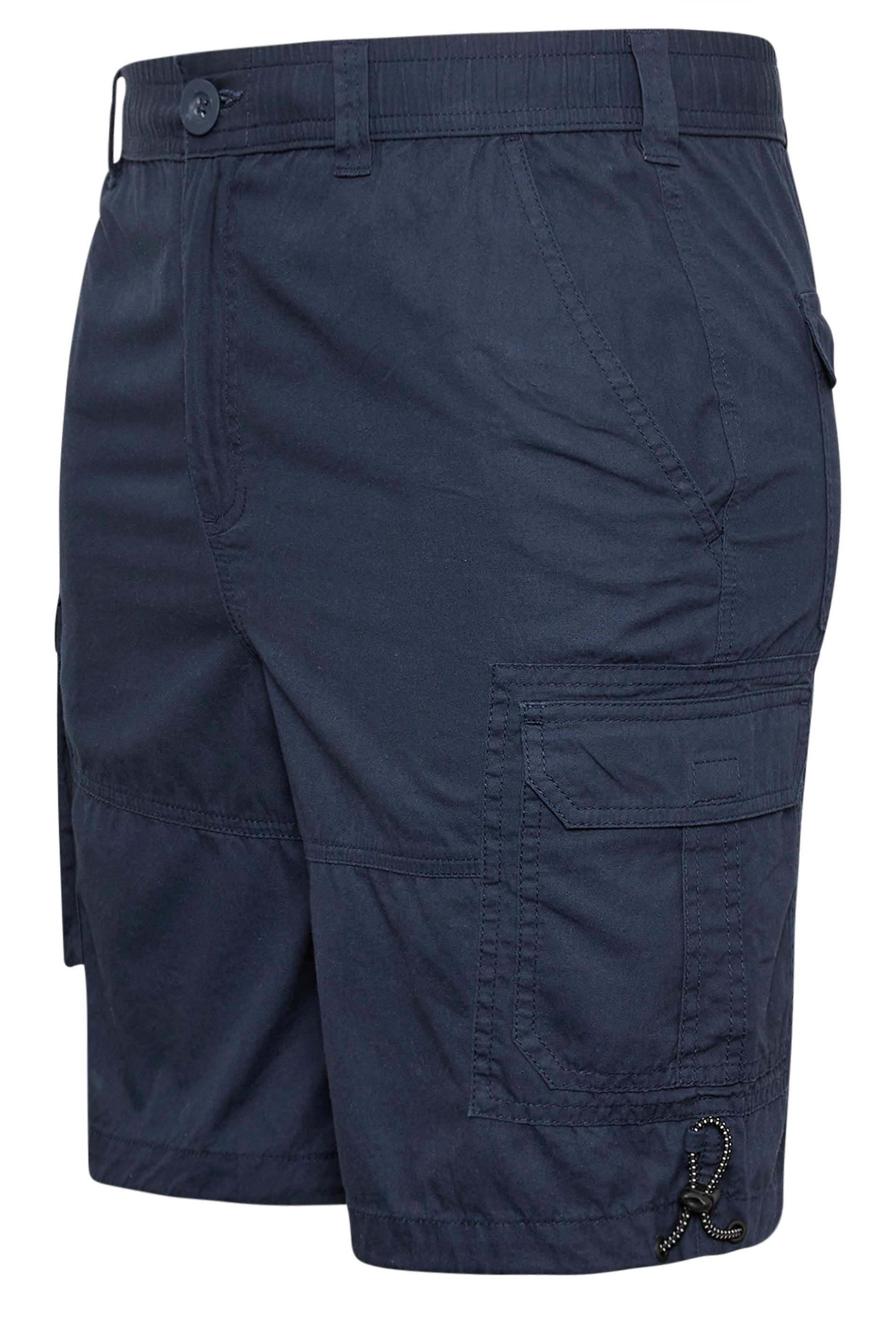 BadRhino Big & Tall Navy Blue Lightweight Waist Cargo Shorts | BadRhino 7