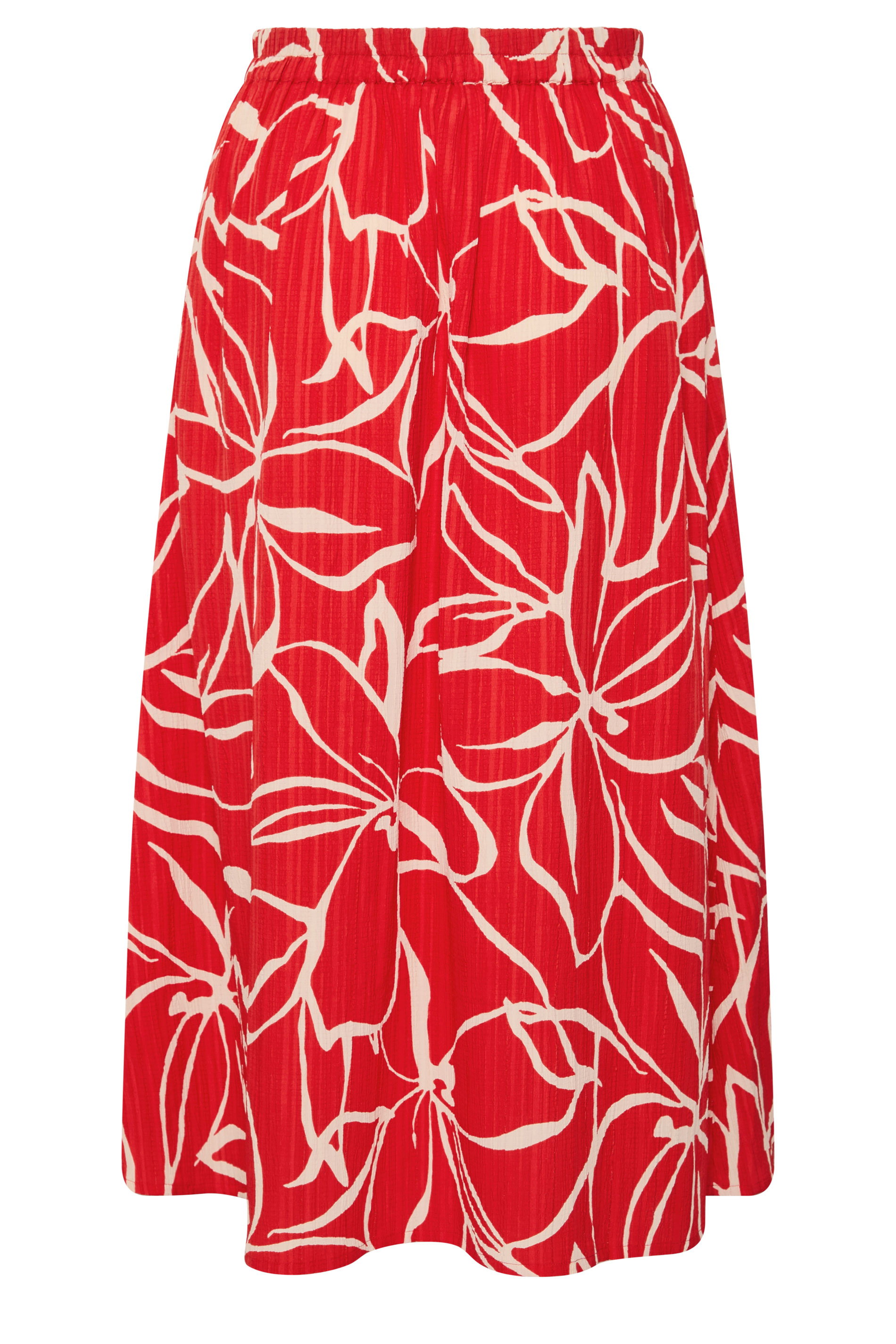 YOURS Plus Size Red Floral Print Skirt | Yours Clothing 5