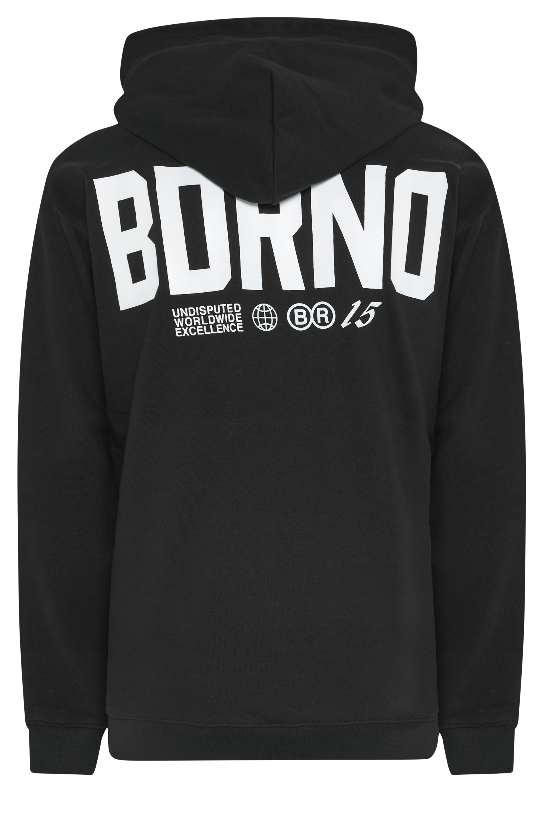 BDRNO Premium Big & Tall Black Logo Hoodie | BadRhino 6