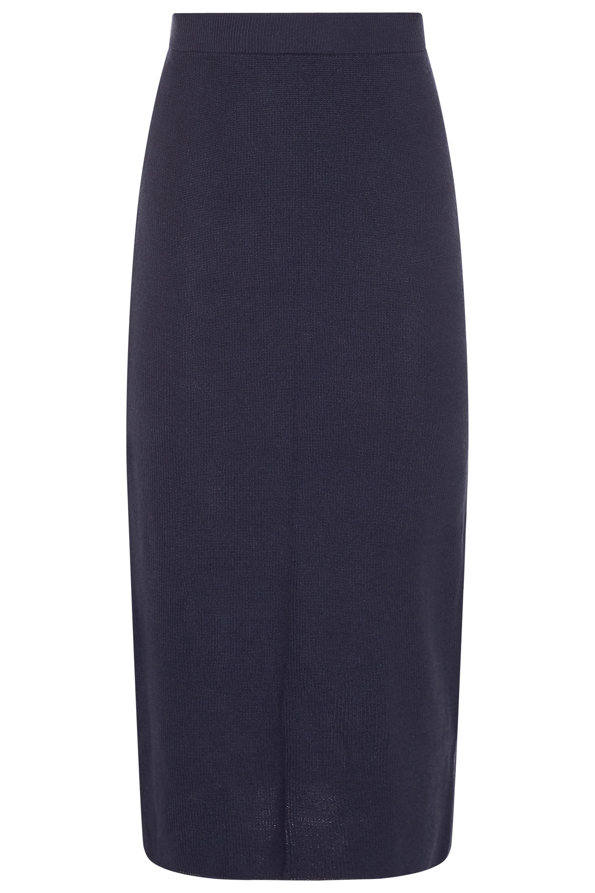 Navy Knitted Midi Skirt | Long Tall Sally