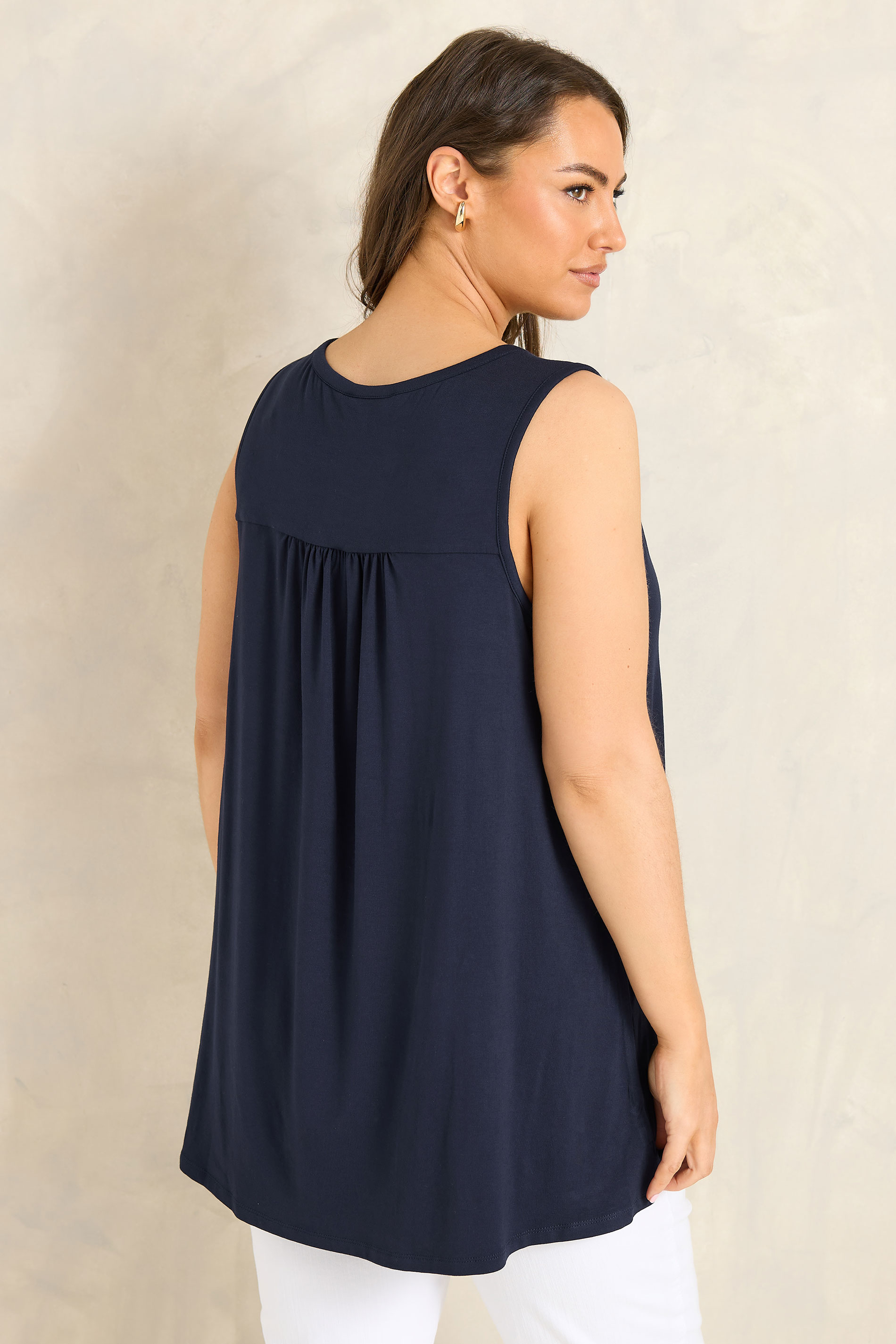 EVANS Plus Size Navy Blue Vest Top | Evans 2
