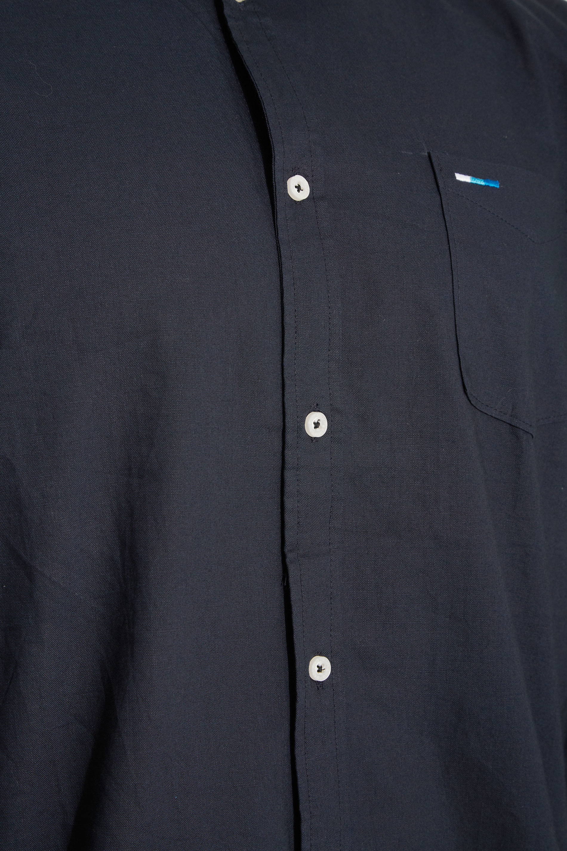 BadRhino Navy Blue Essential Long Sleeve Oxford Shirt | BadRhino 2