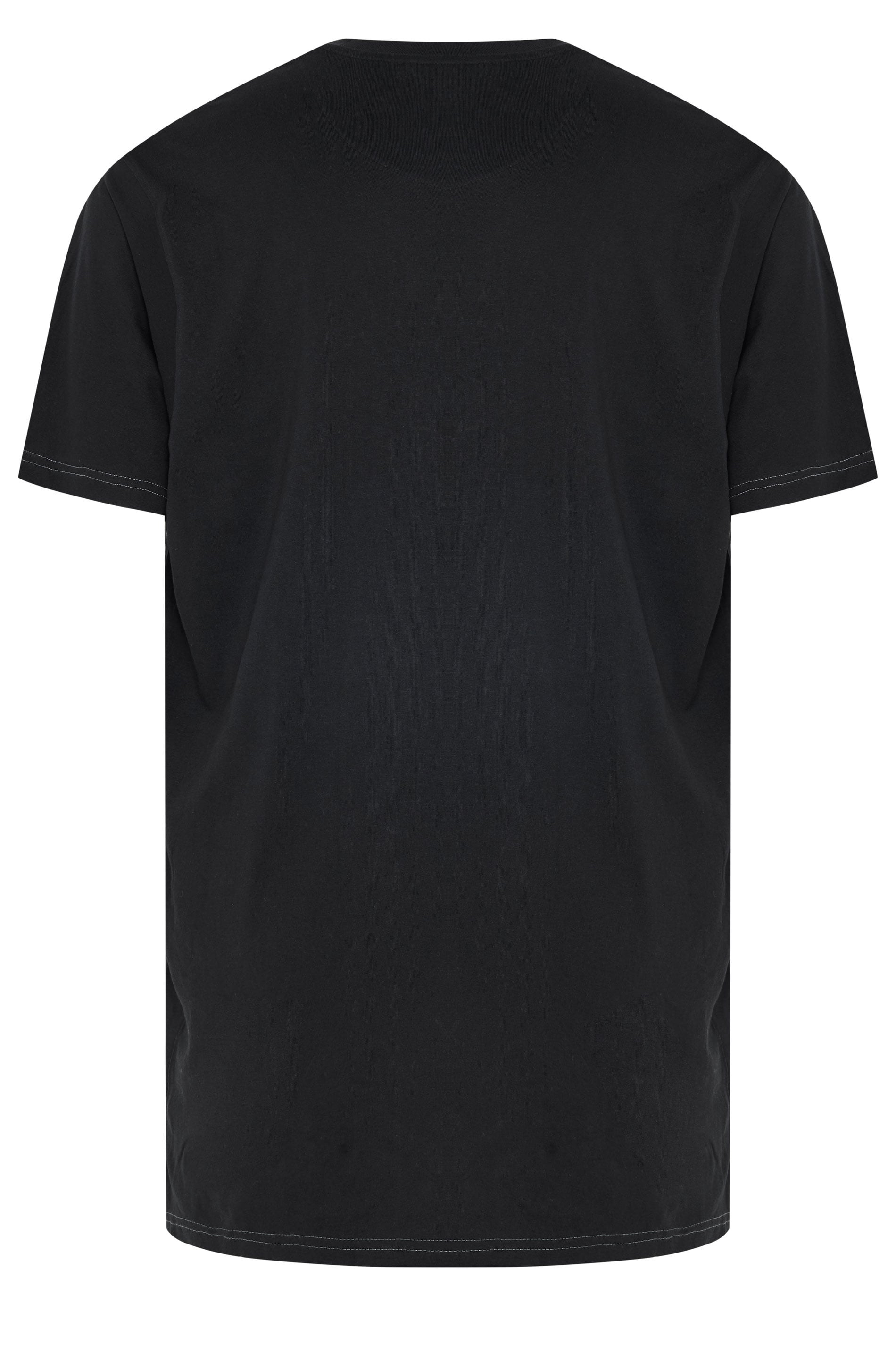 KAM Big & Tall Black 'Greystone' Graphic Print T-Shirt | BadRhino 2
