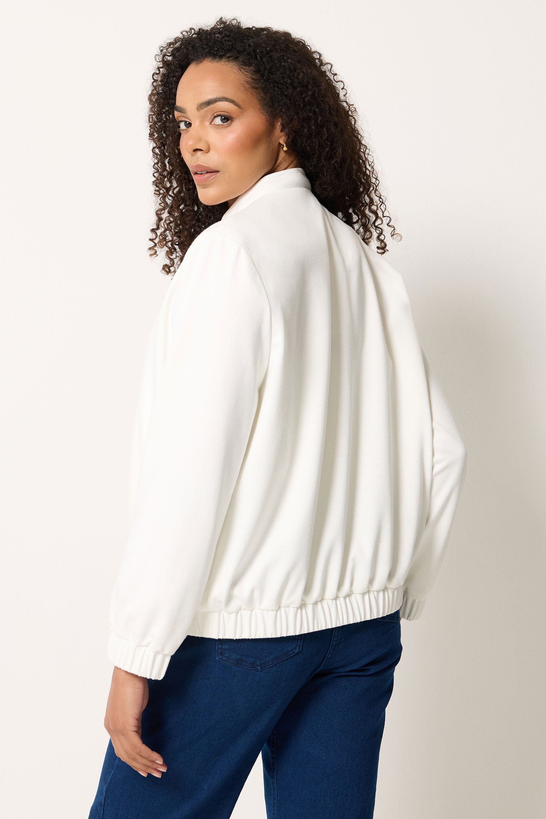 M&Co Ivory White Bomber Jacket | M&Co 2
