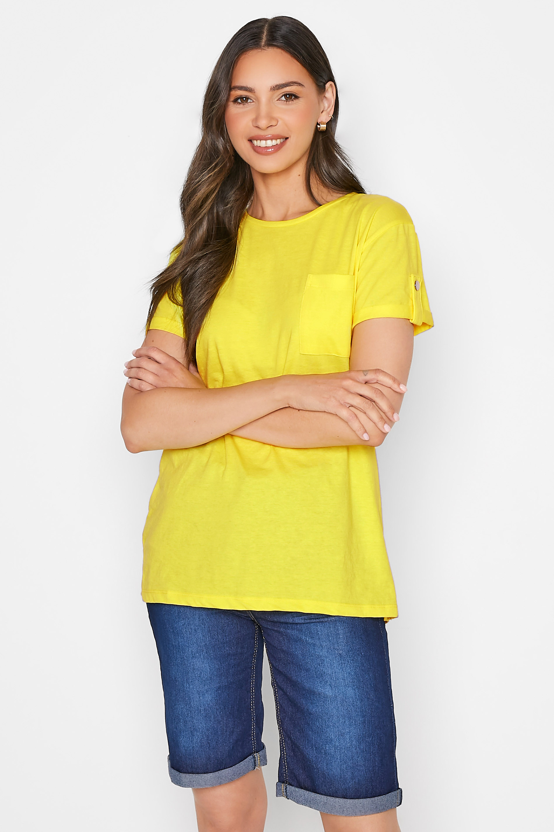 LTS Tall Bright Yellow Short Sleeve Pocket T-Shirt 1
