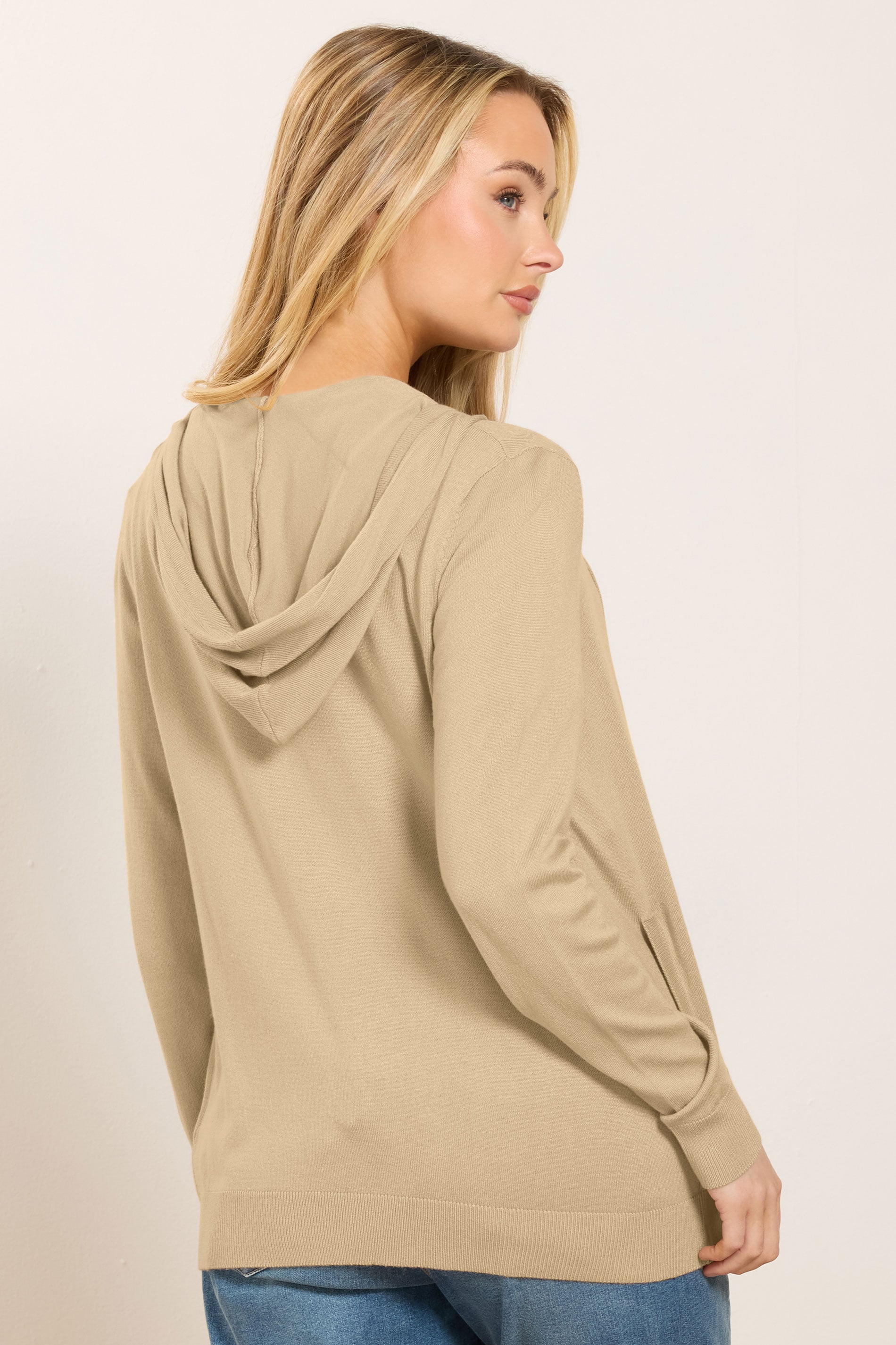 M&Co Natural Brown Knitted Hoodie | M&Co 2