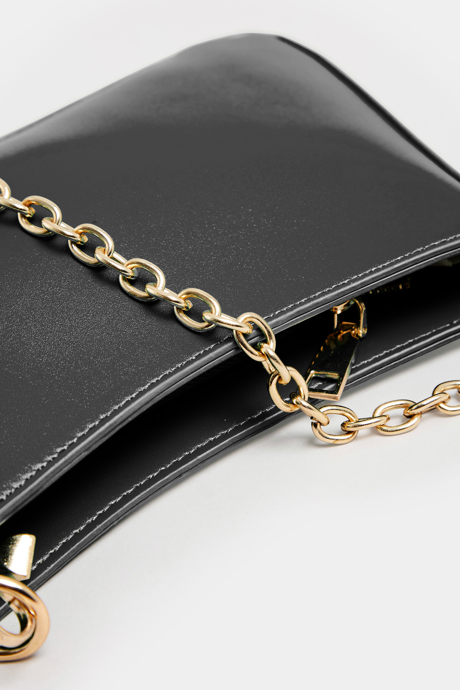 Black Detachable Chain Shoulder Bag | Yours Clothing