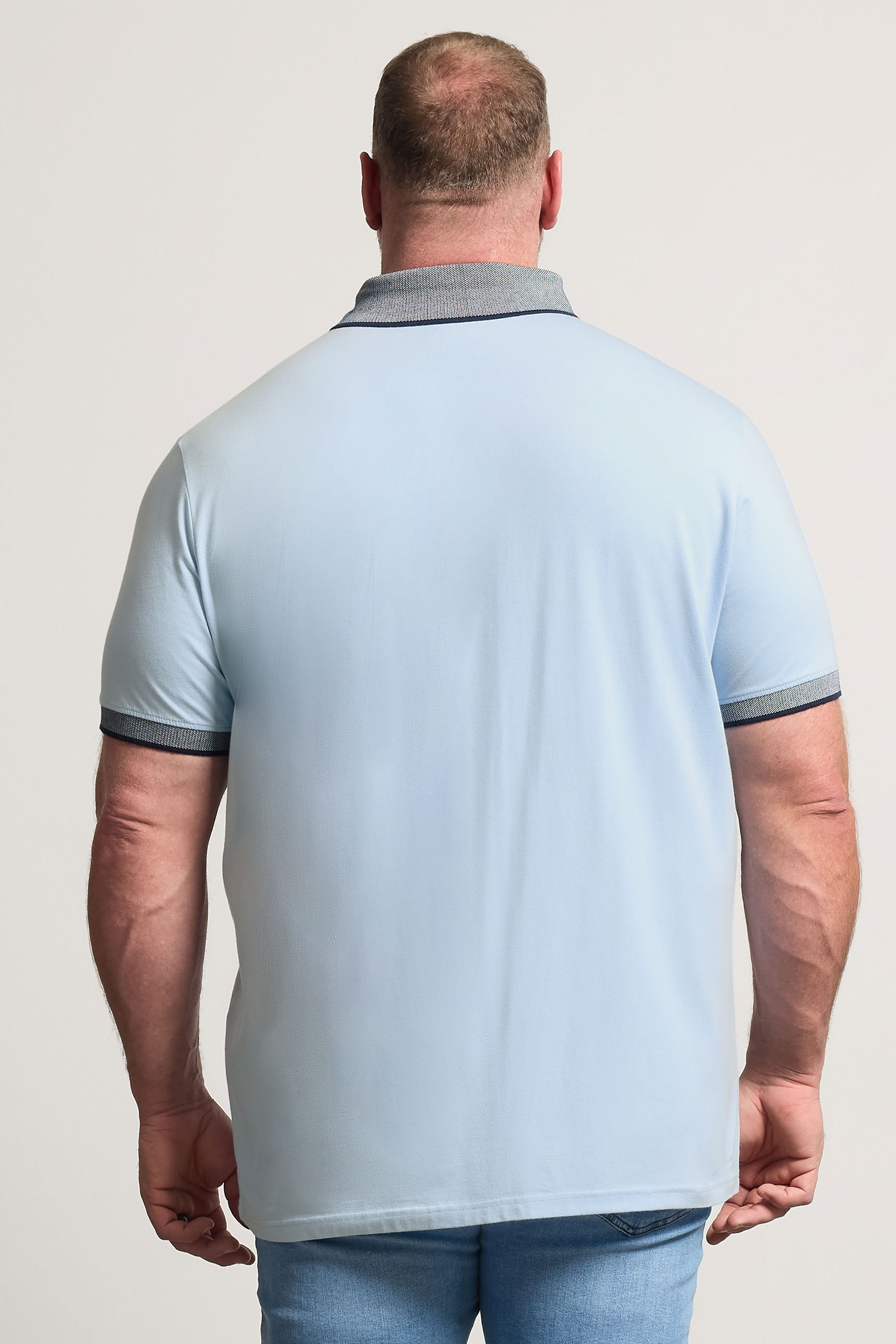 BadRhino Big & Tall Blue Chambray Pocket Polo Shirt | BadRhino 5