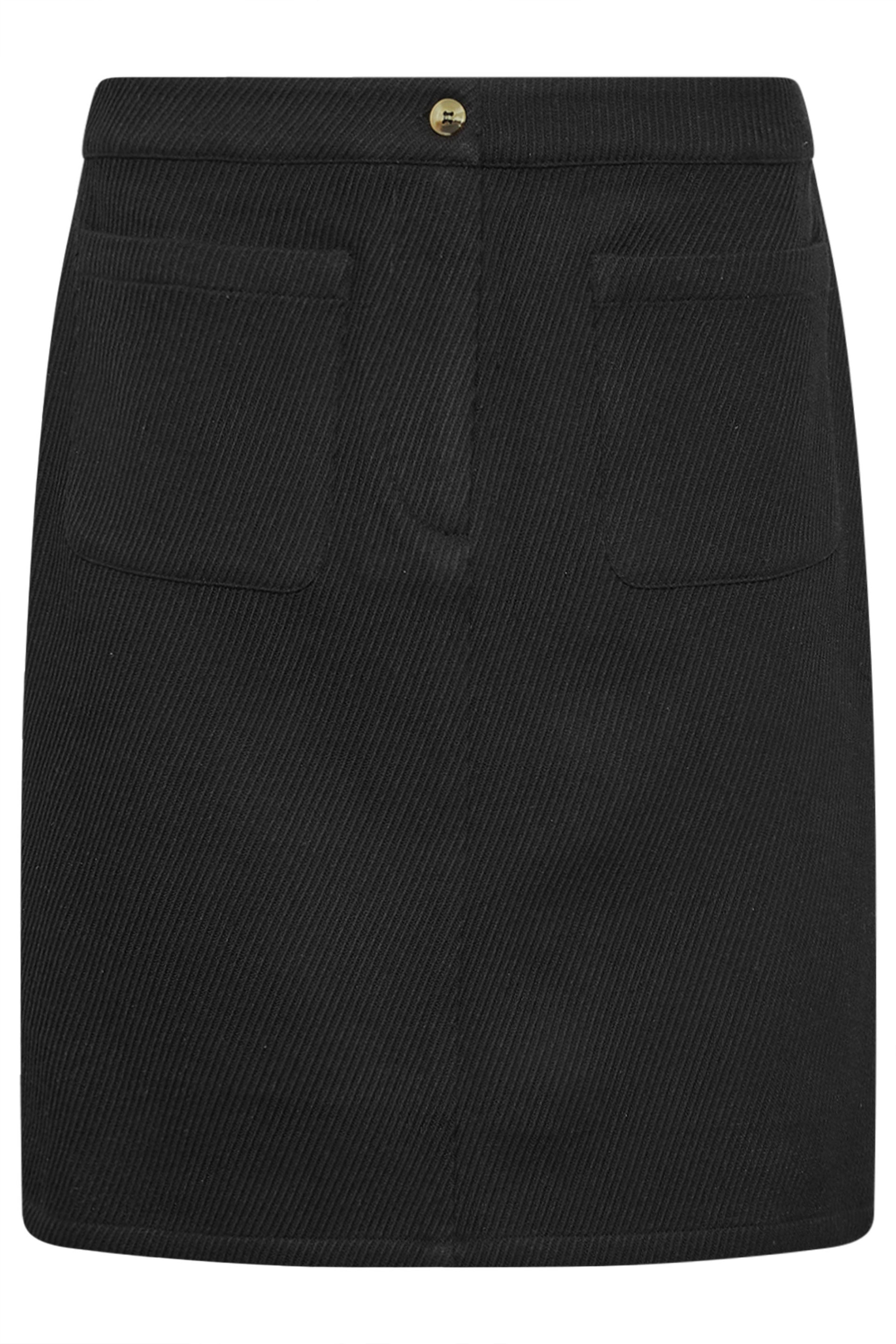 M&Co Black Twill Cotton A-Line Skirt | M&Co 5