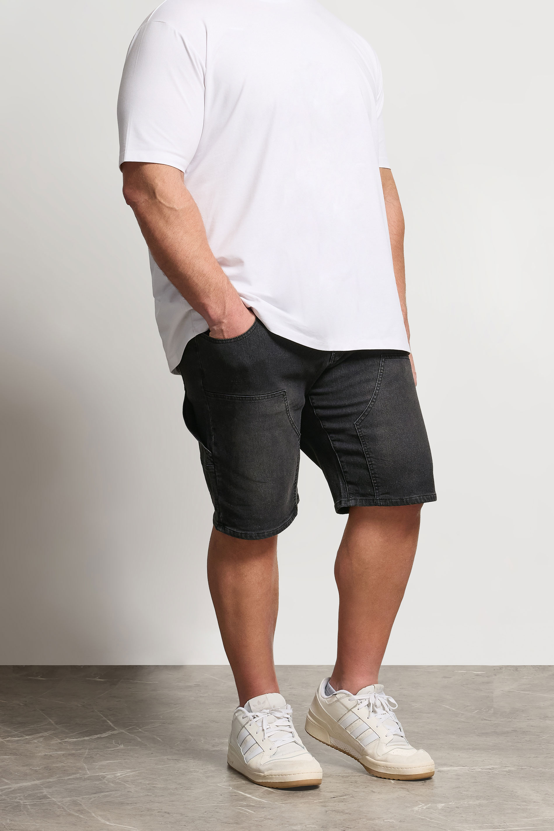 BadRhino Big & Tall Black Wash Carpenter Shorts | BadRhino 1