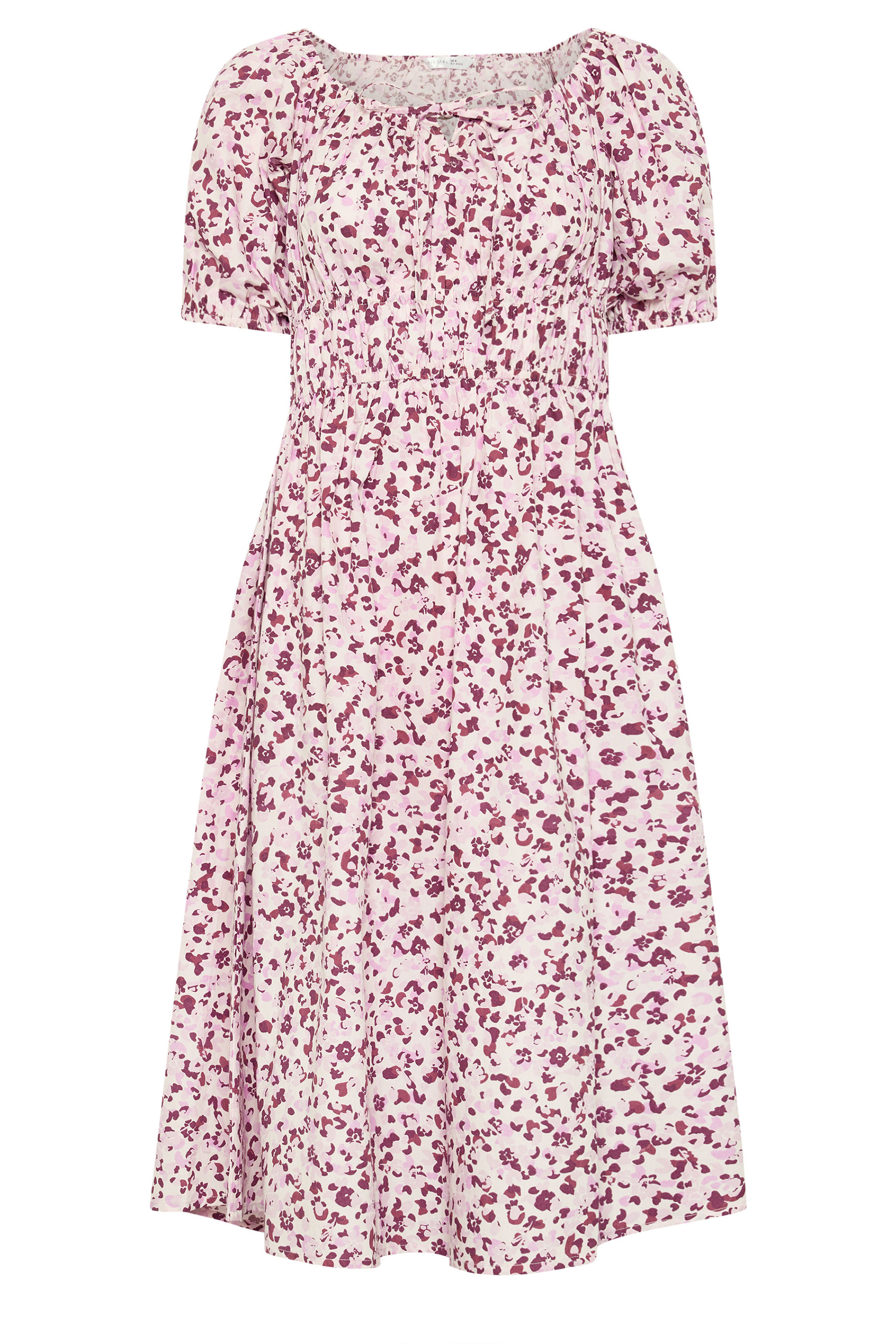 PixieGirl Petite Women's Pink Animal Print Midi Dress | PixieGirl 5