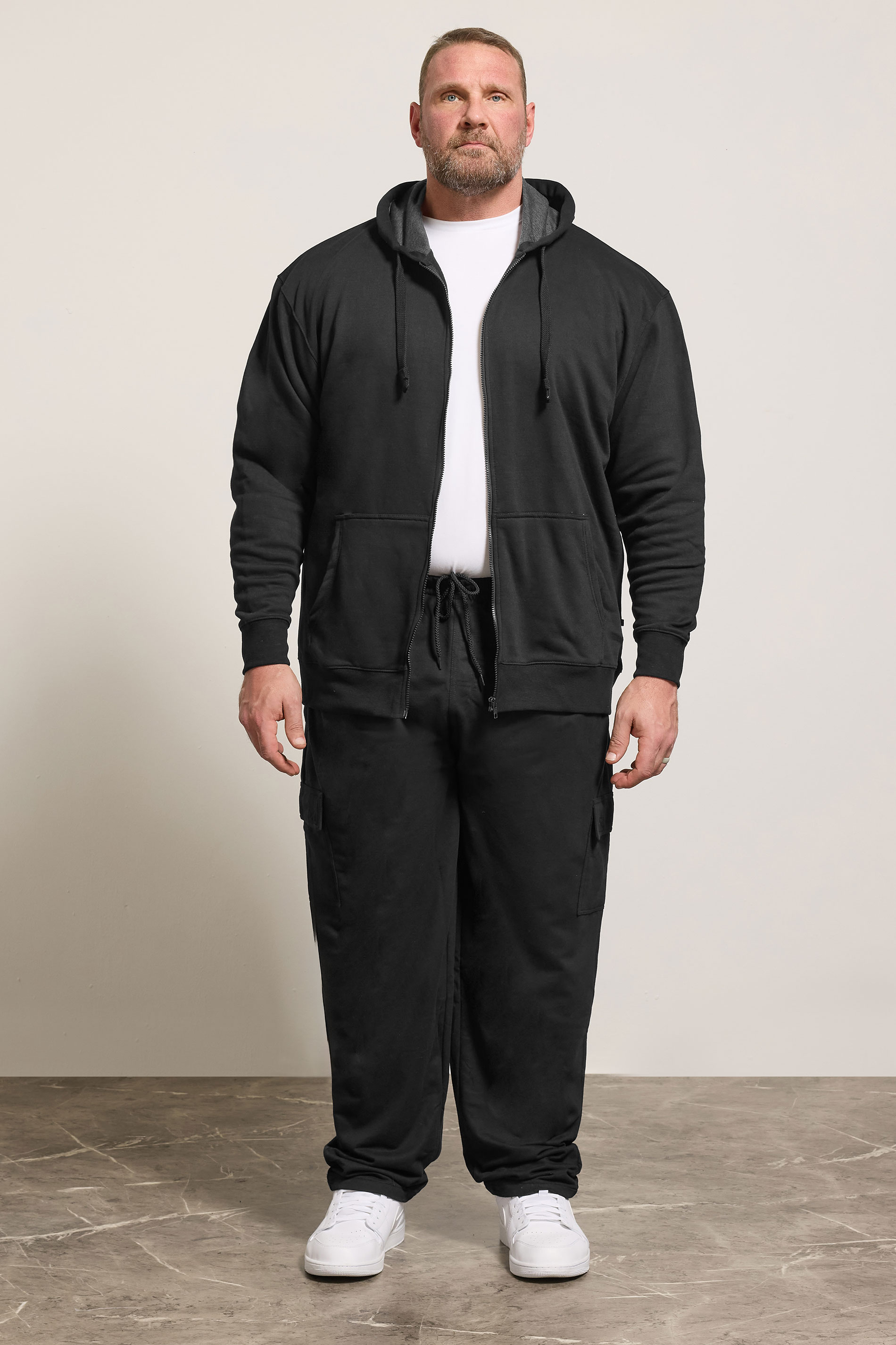 KAM Black Cargo Joggers | BadRhino 2