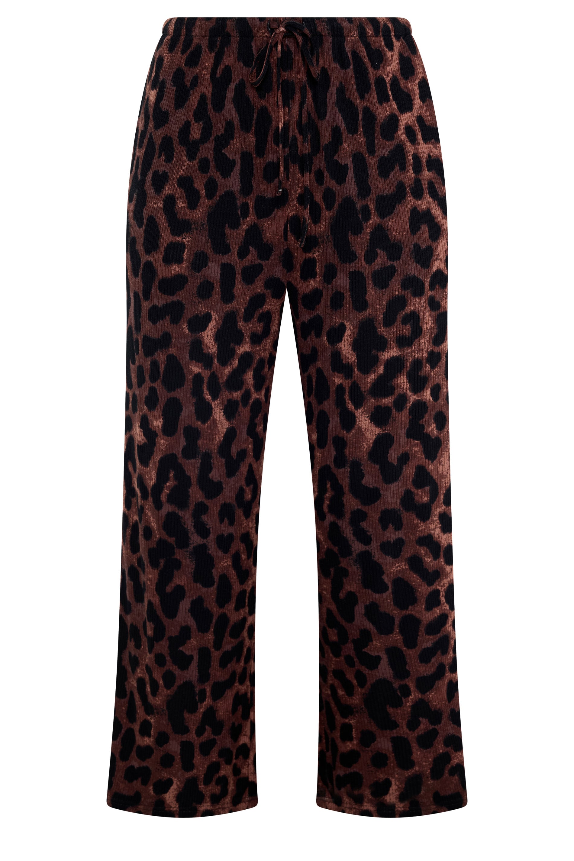 YOURS Plus Size Brown Leopard Print Trousers | Yours Clothing 5