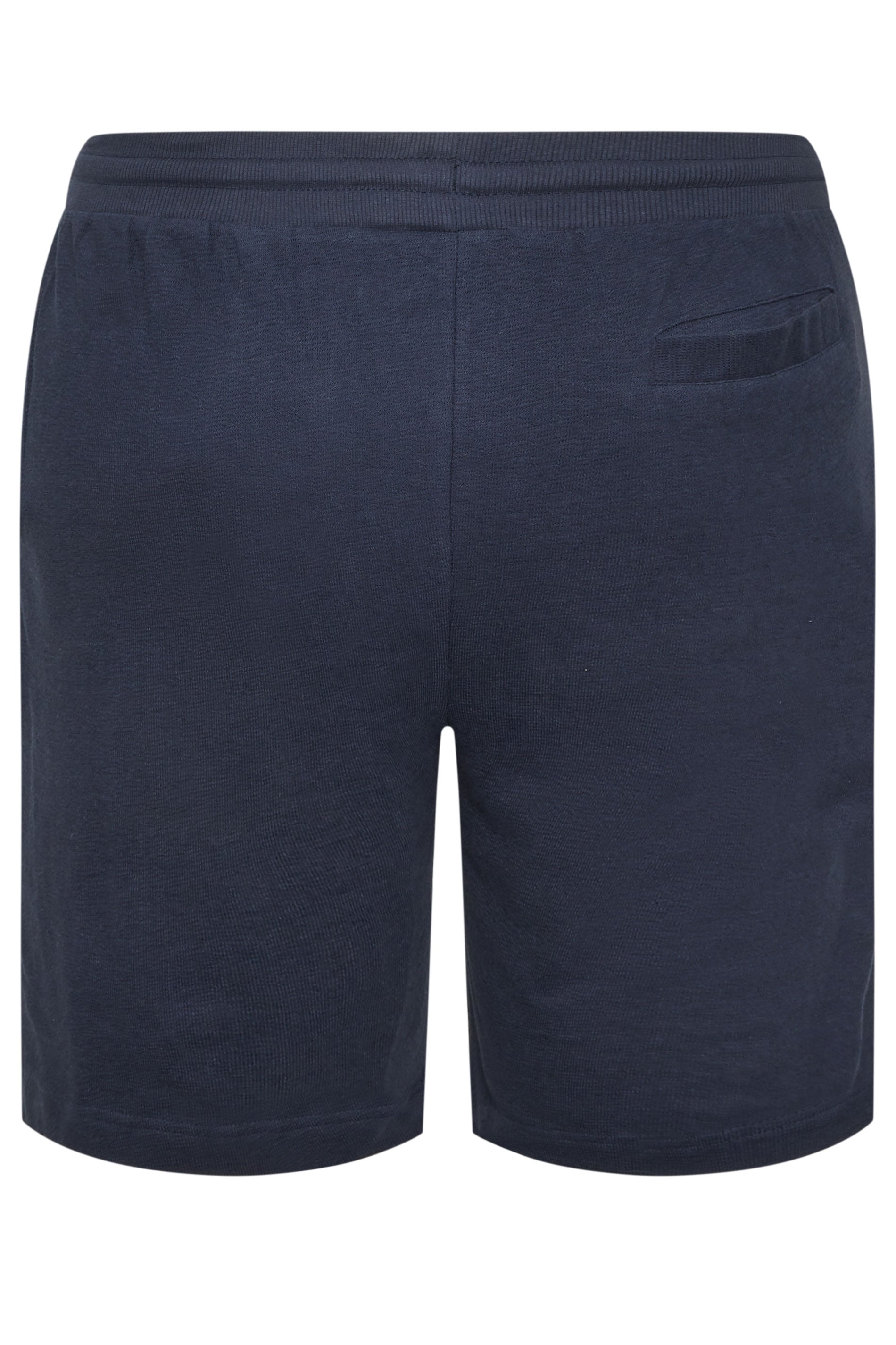 BadRhino Big & Tall Navy Blue Textured Shorts | BadRhino 6