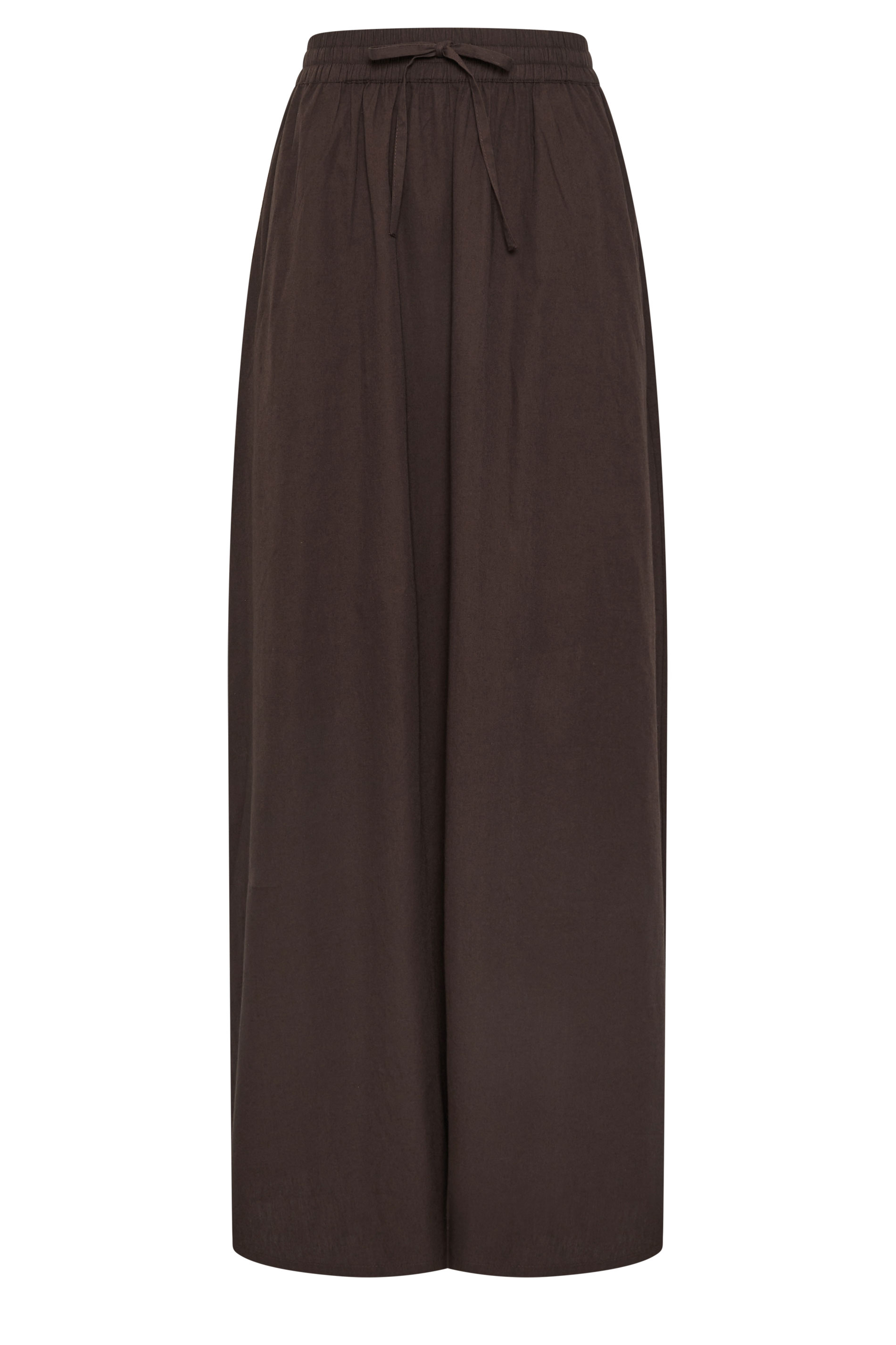 LTS Tall Women's Chocolate Brown Pull On Cotton Maxi Skirt | Long Tall Sally 1