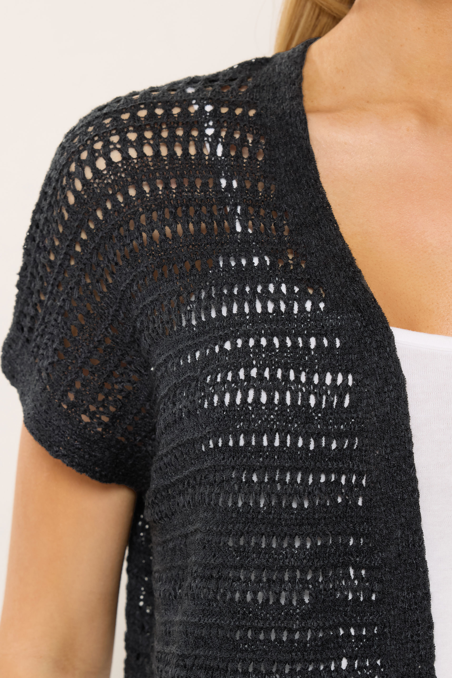M&Co Black Short Sleeve Cardigan | M&Co 4
